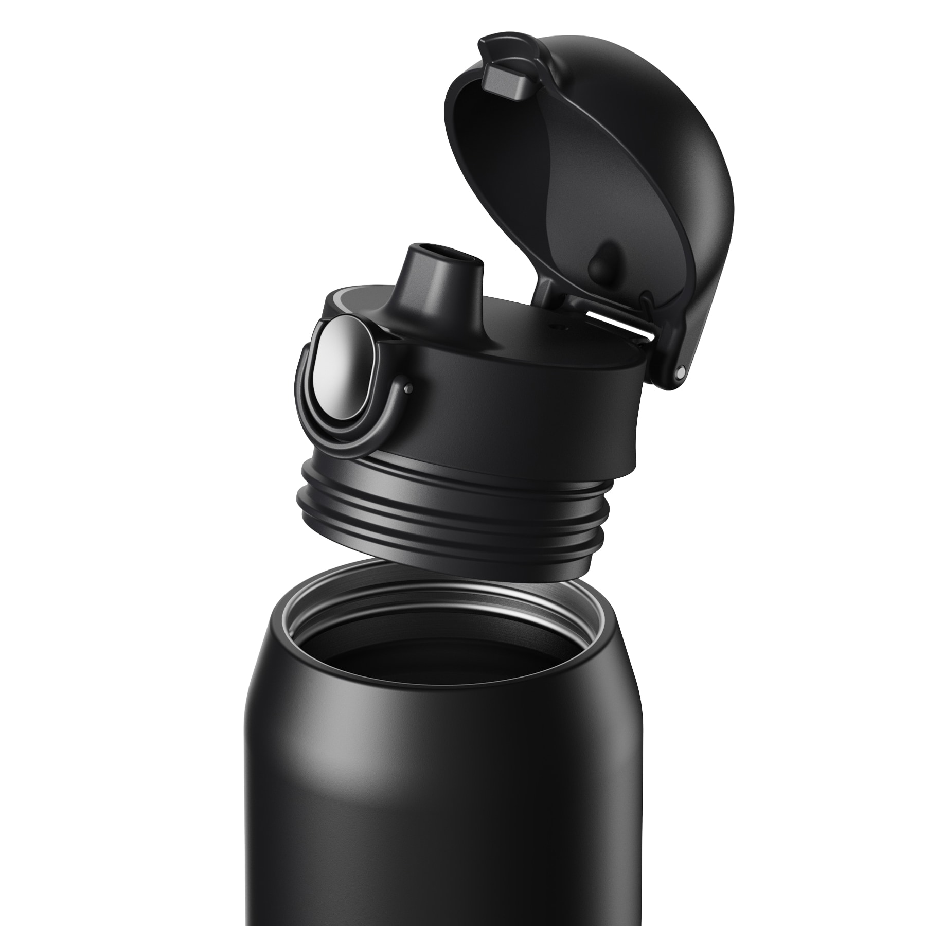 Butelka termiczna ION8 Revive Triple Wall Flip 720 ml - Panther Black