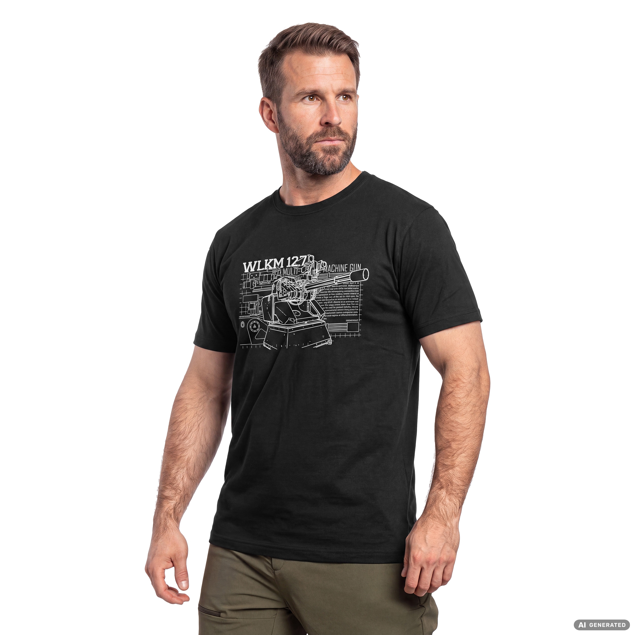 Koszulka T-Shirt WLKM 12,7 x 99 mm - Black