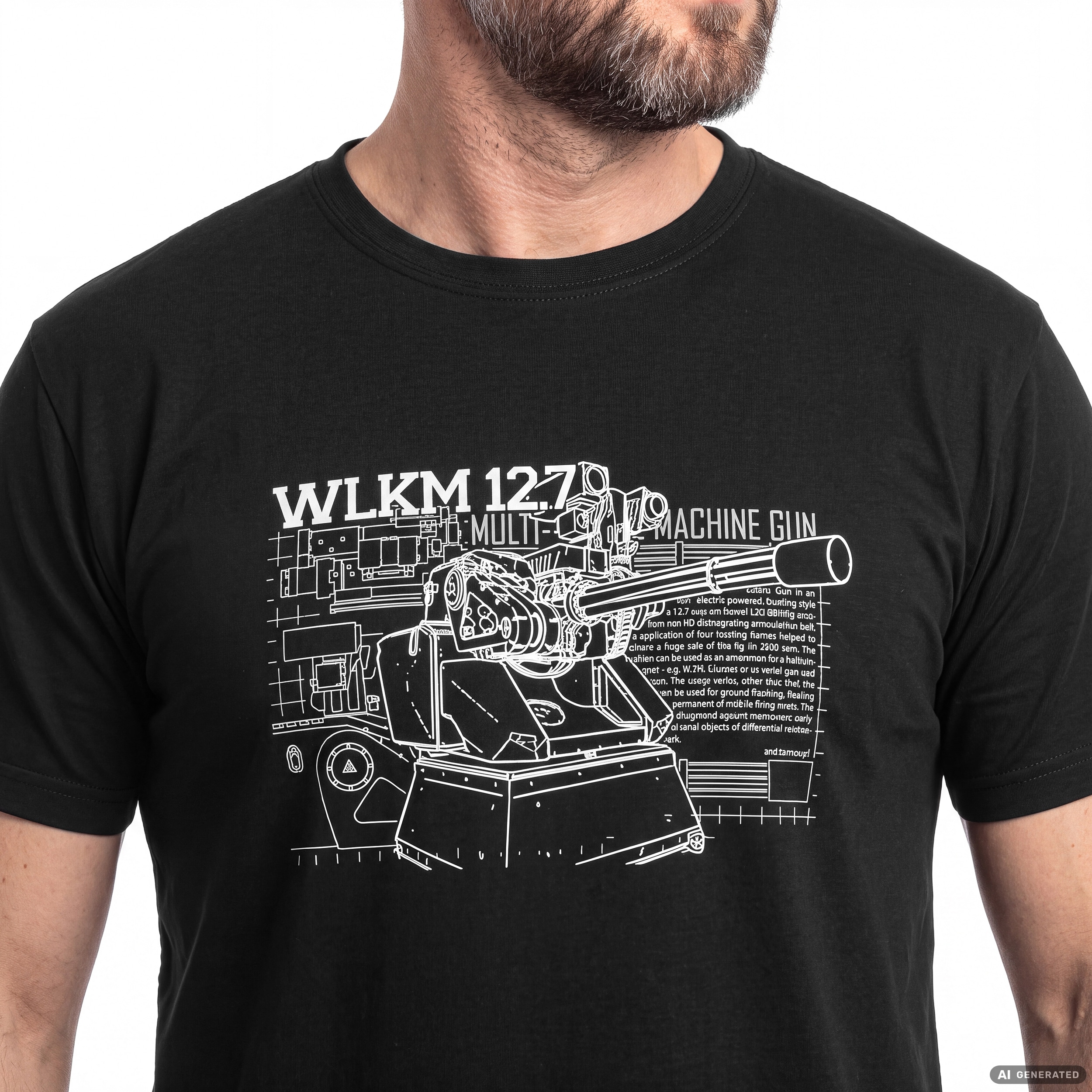 Koszulka T-Shirt WLKM 12,7 x 99 mm - Black