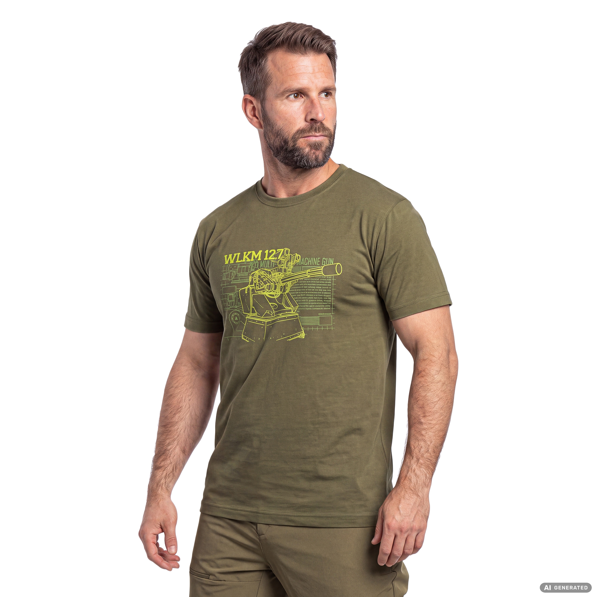 WLKM 12,7 x 99 mm T-Shirt - Olive
