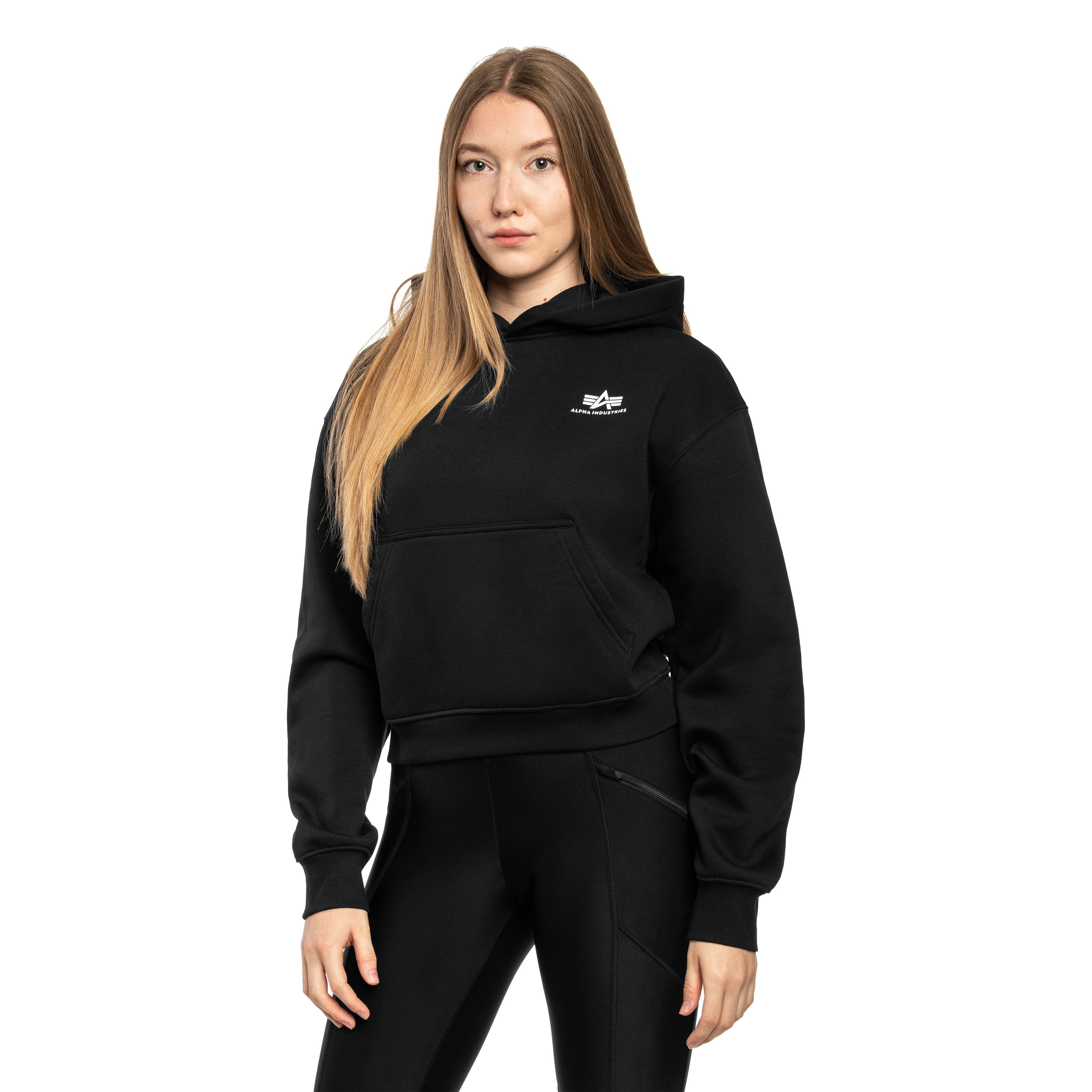 Bluza damska Alpha Industries Basic Small Logo Hoodie - Black