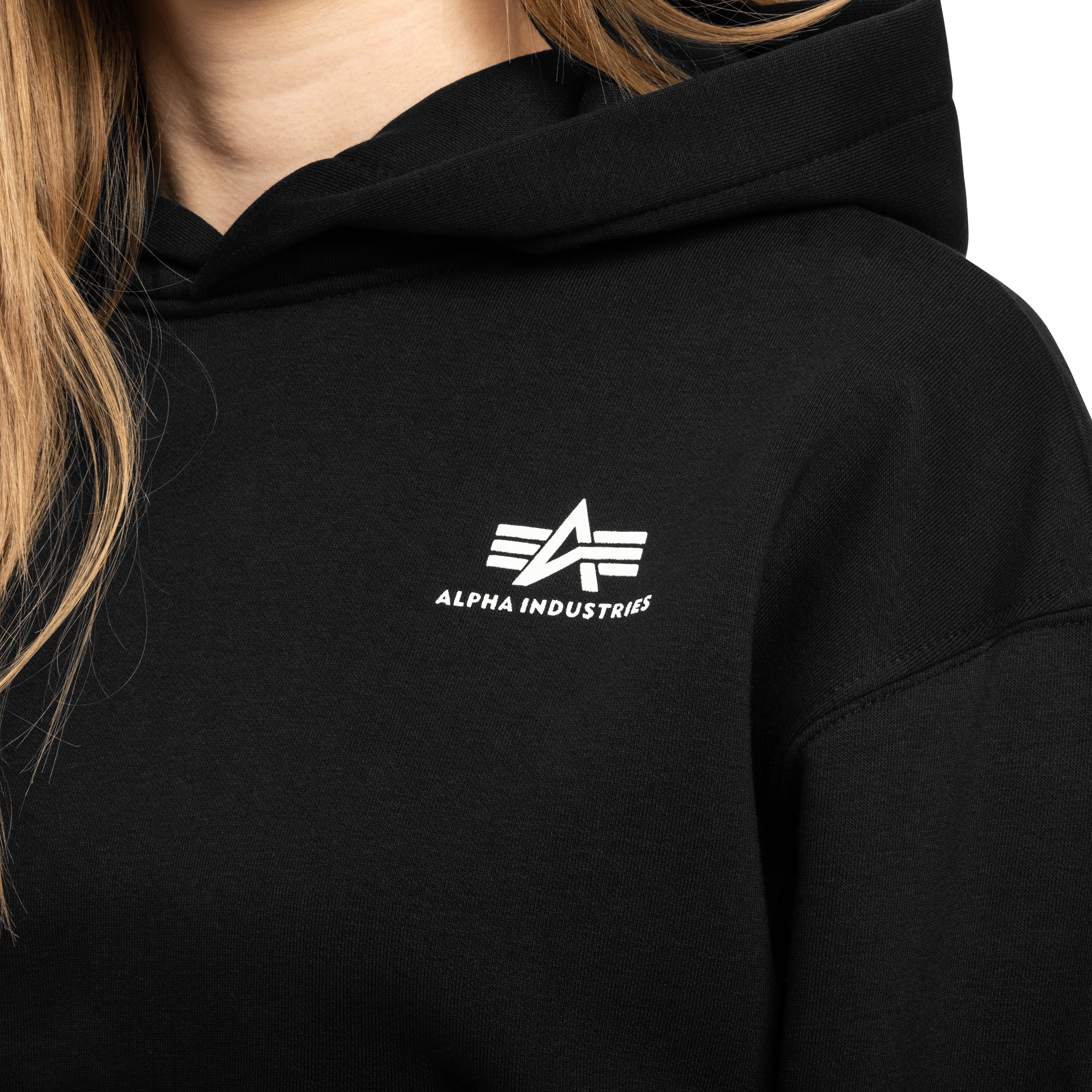 Bluza damska Alpha Industries Basic Small Logo Hoodie - Black