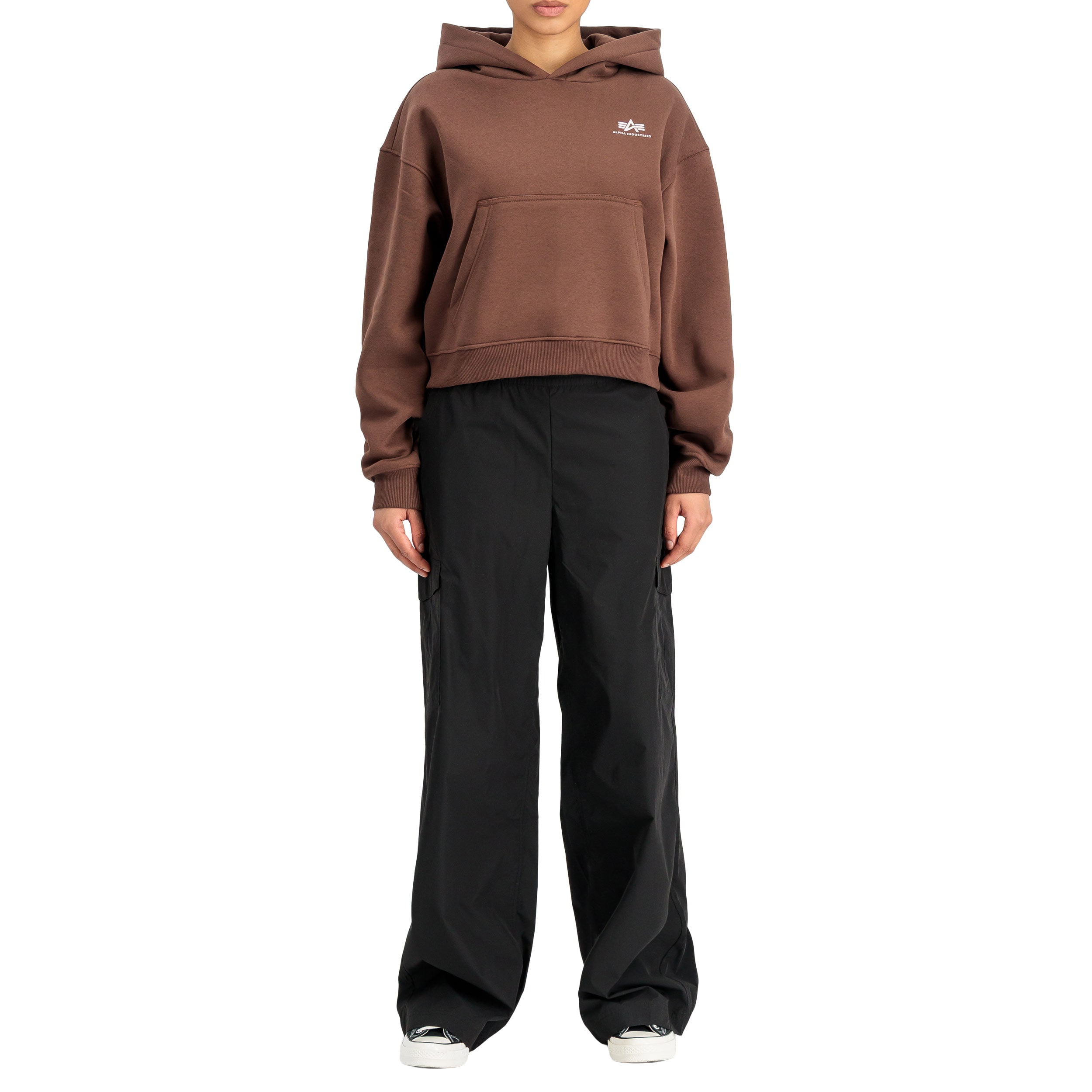 Bluza damska Alpha Industries Basic Small Logo Hoodie - Powder Brown