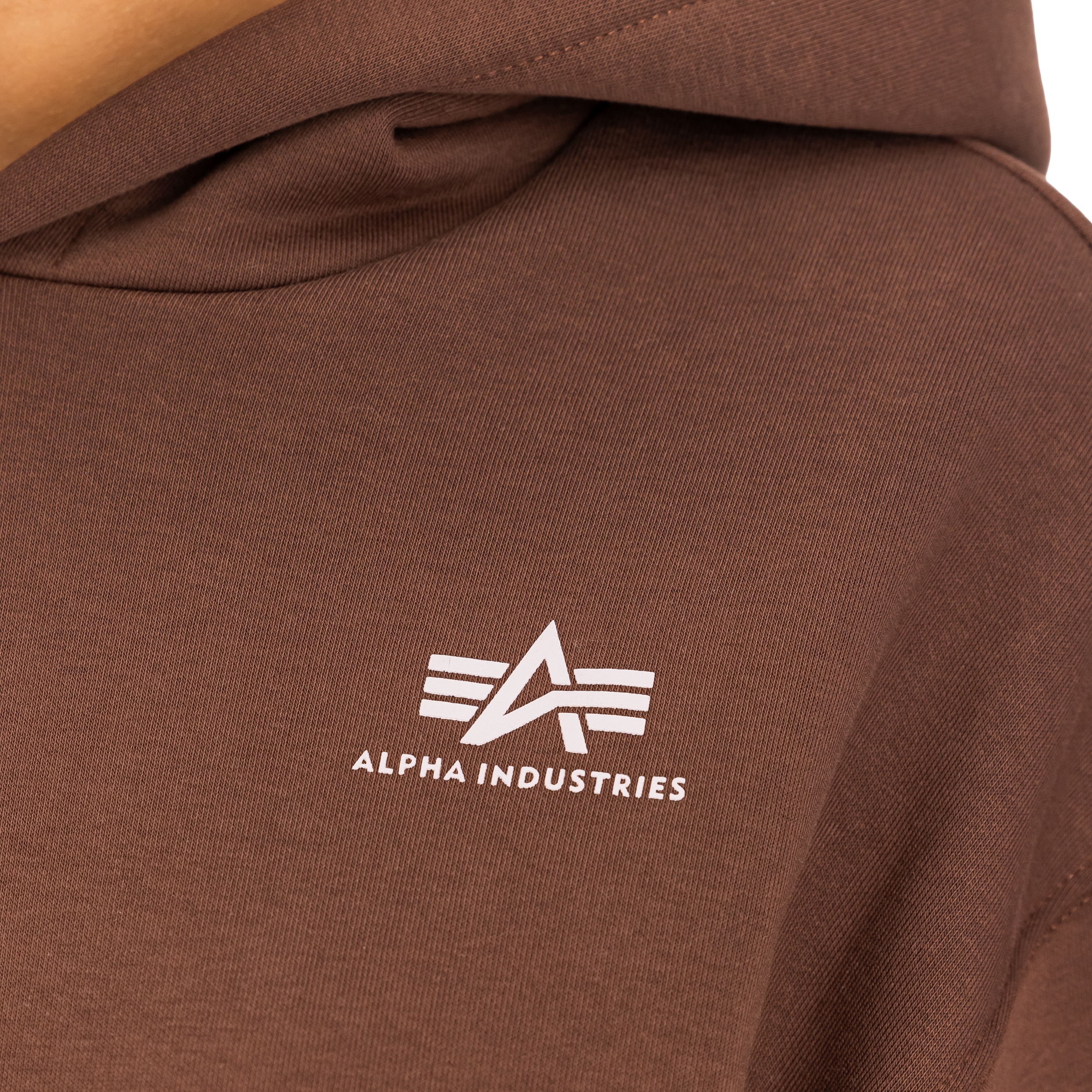 Bluza damska Alpha Industries Basic Small Logo Hoodie - Powder Brown