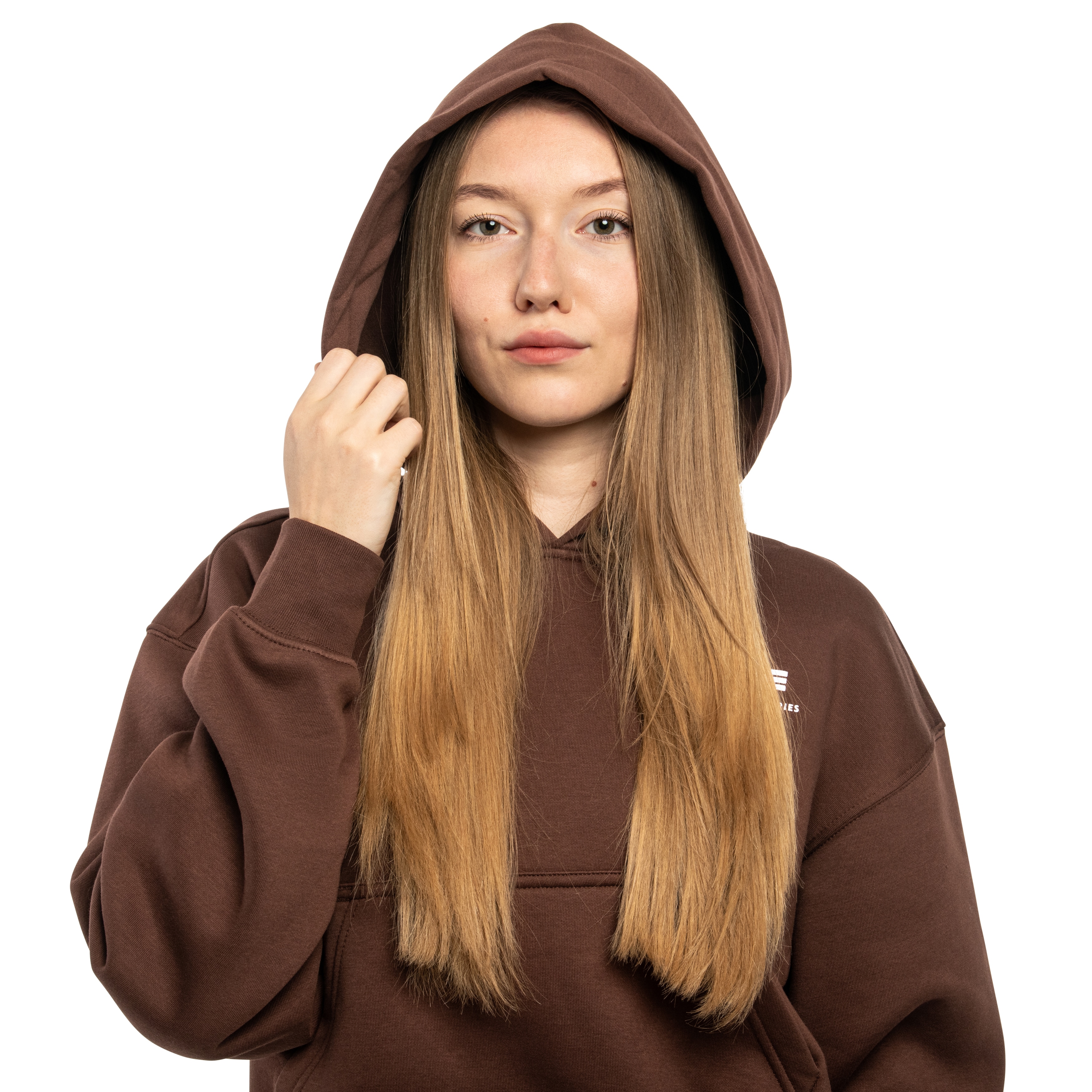 Bluza damska Alpha Industries Basic Small Logo Hoodie - Powder Brown