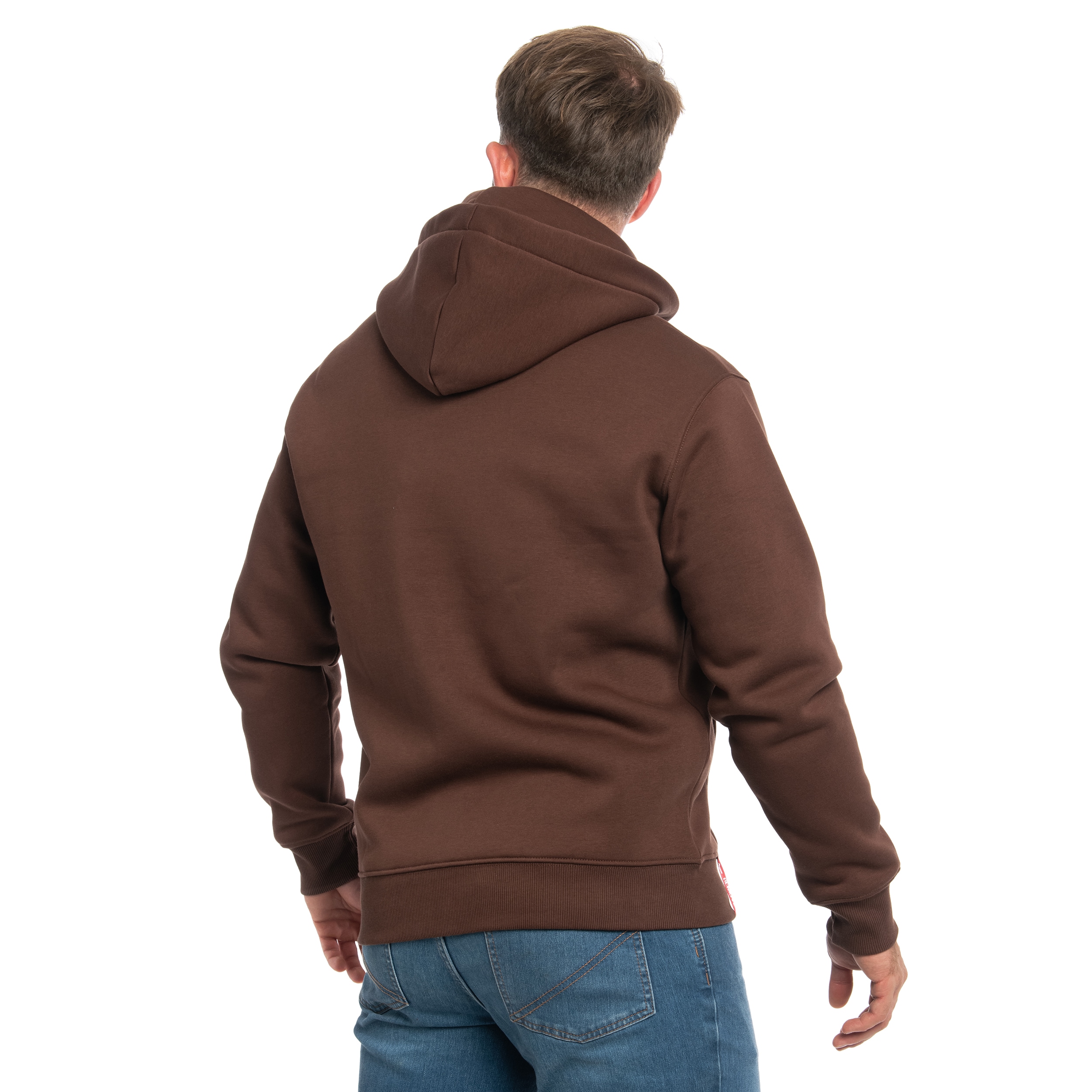 Bluza Alpha Industries Basic Zip Hoody Small Logo - Powder Brown