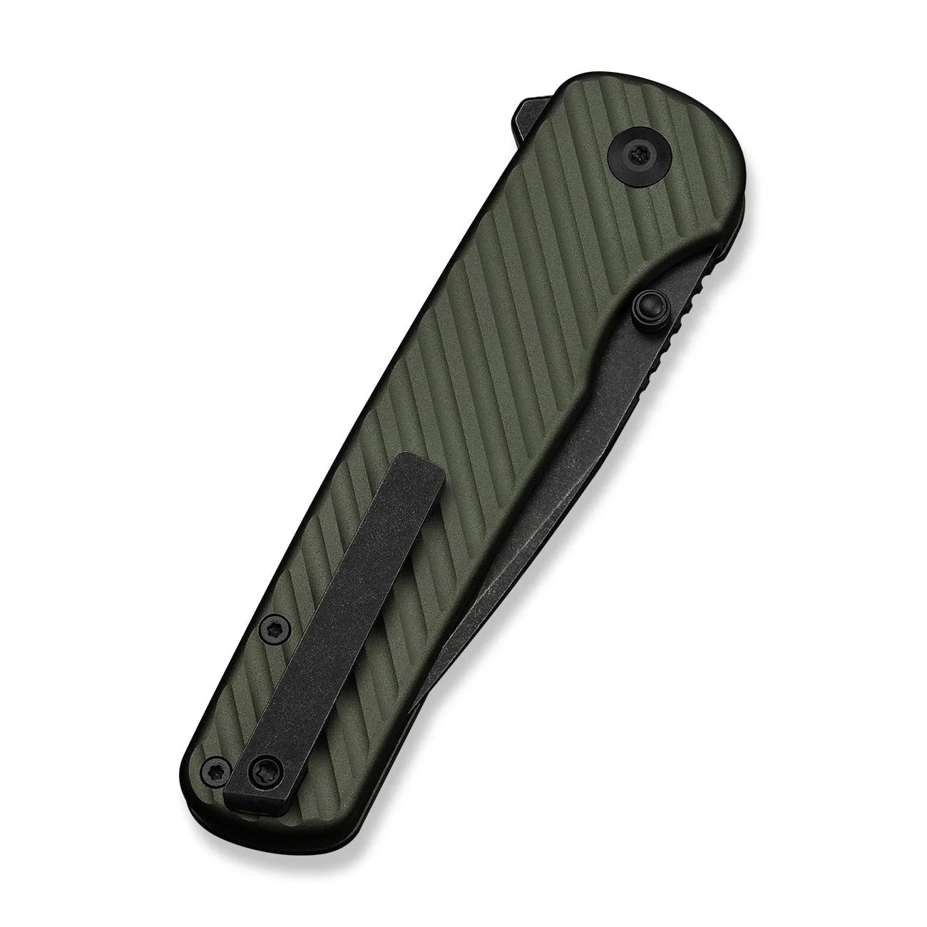 Civivi Iron Tide Black Stonewashed 14C28N Aluminium Folding Knife - Forest Green