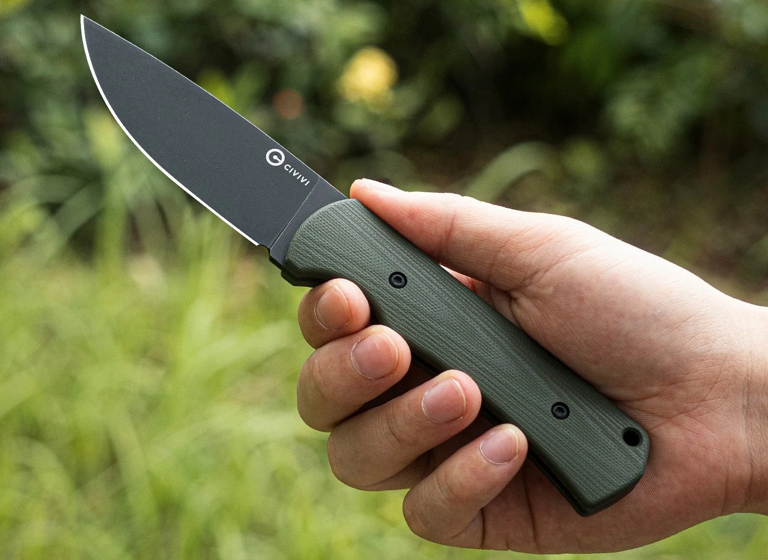 Nóż Civivi Jencks Fixed Blade Black Stonewashed 14C28N G10 - OD Green