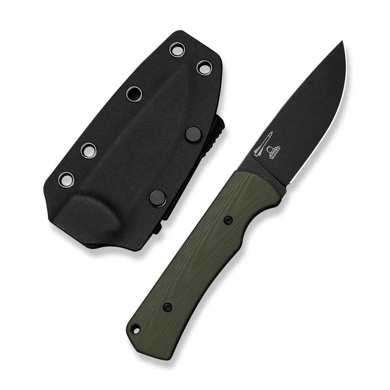 Nóż Civivi Jencks Fixed Blade Black Stonewashed 14C28N G10 - OD Green