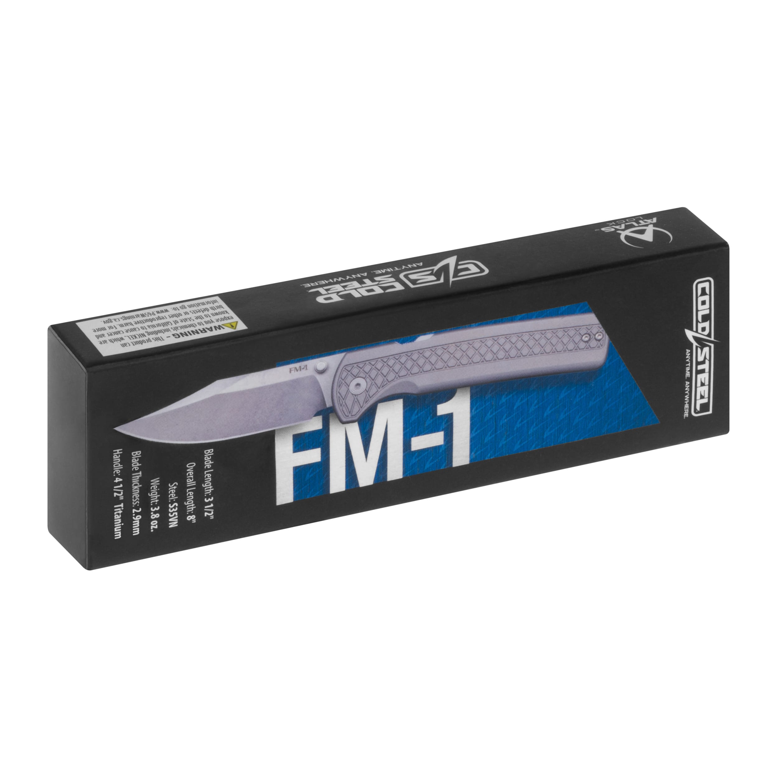 Складаний ніж Cold Steel FM-1S Full Metal Atlas Clip Point CPM S35VN - Stonewash