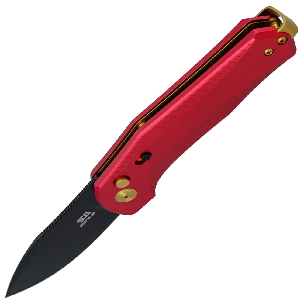 SOG Diverge Folding Knife - Red/Black