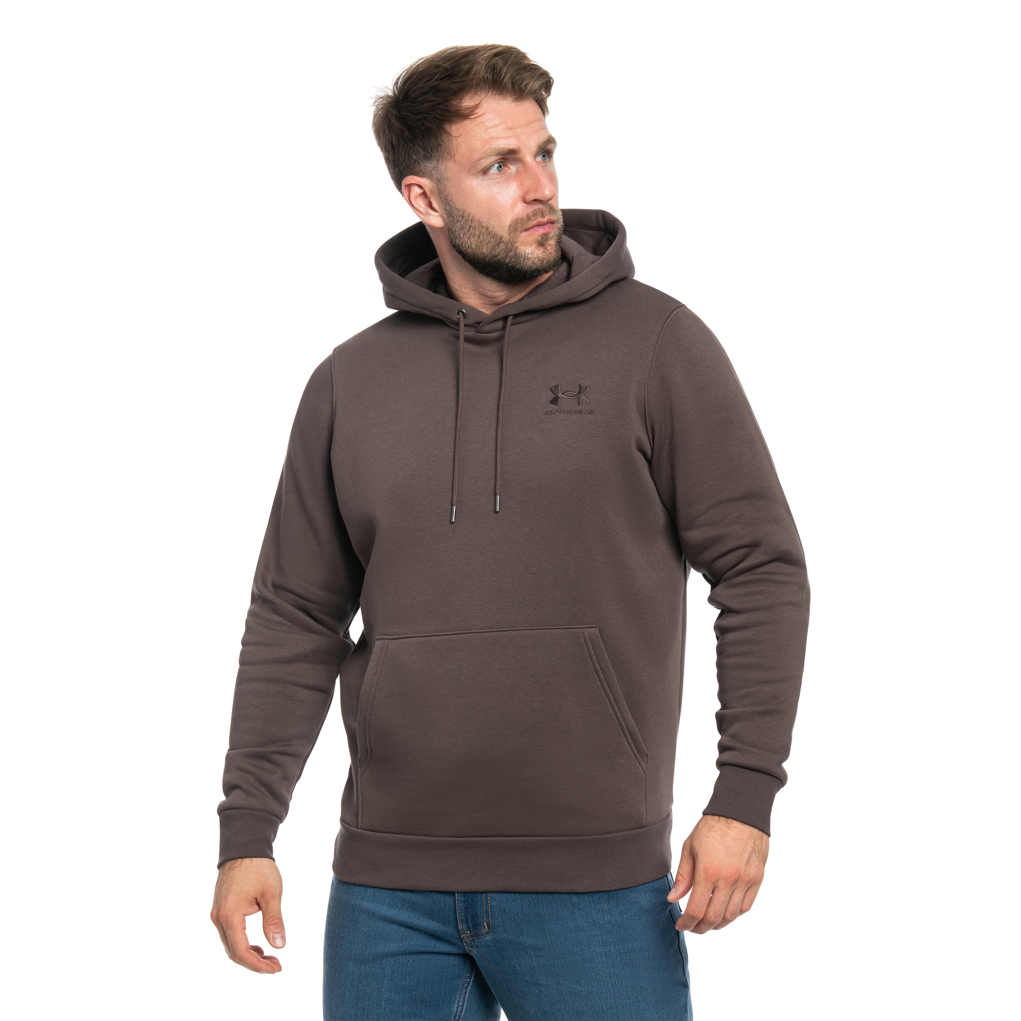 Bluza Under Armour Icon Fleece Hoodie - Peppercorn