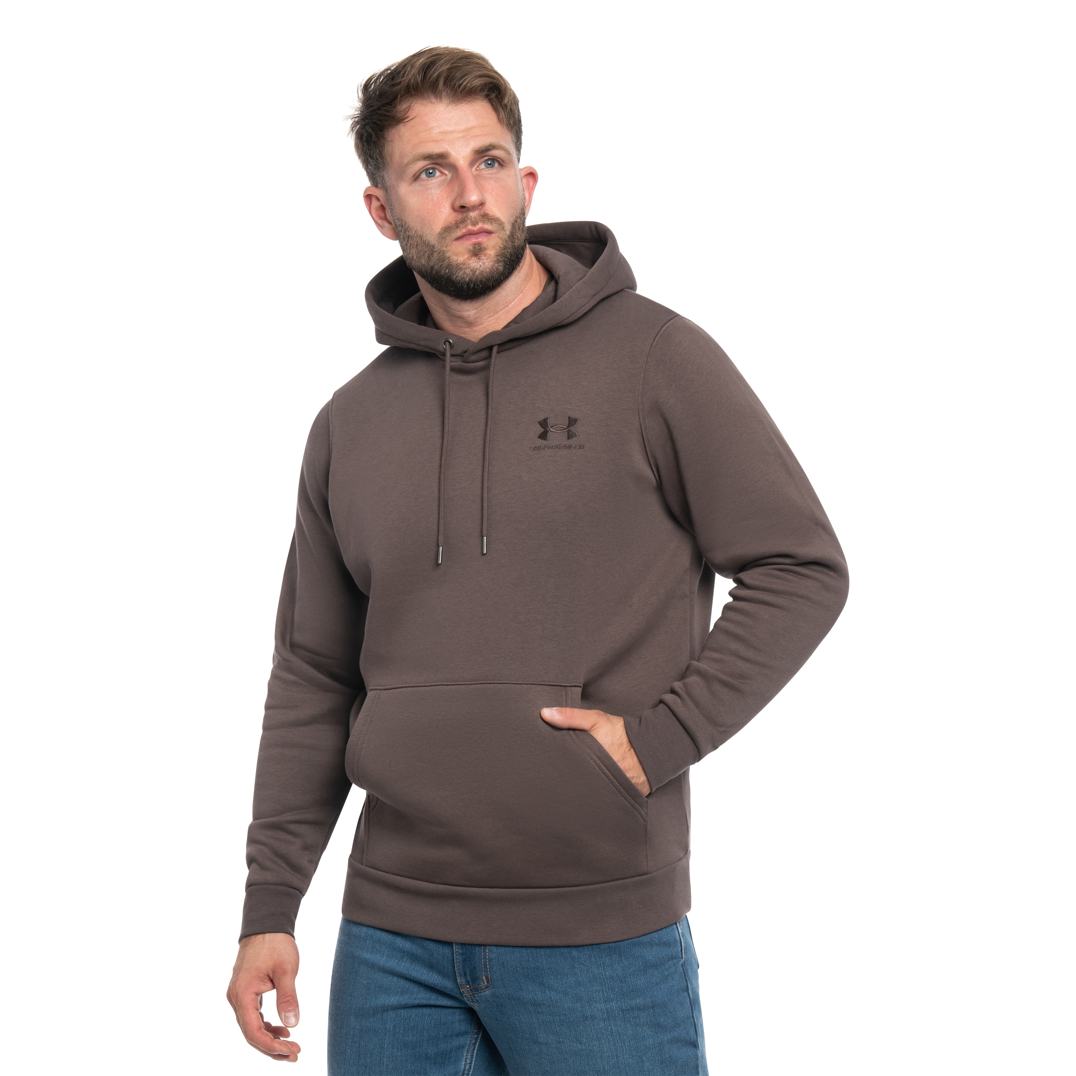 Bluza Under Armour Icon Fleece Hoodie - Peppercorn