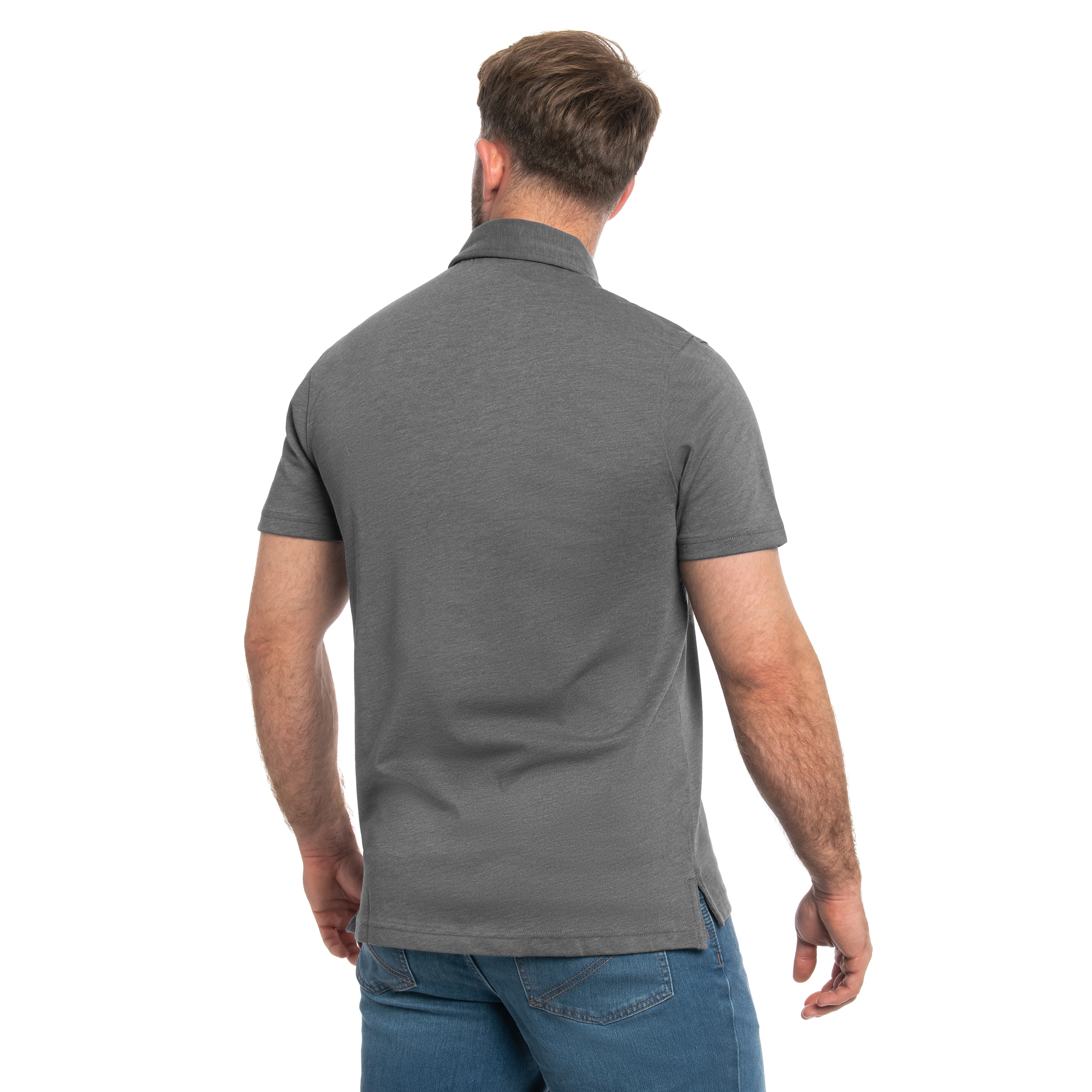 Koszulka polo Under Armour Icon Polo - Castlerock Light Heather/White