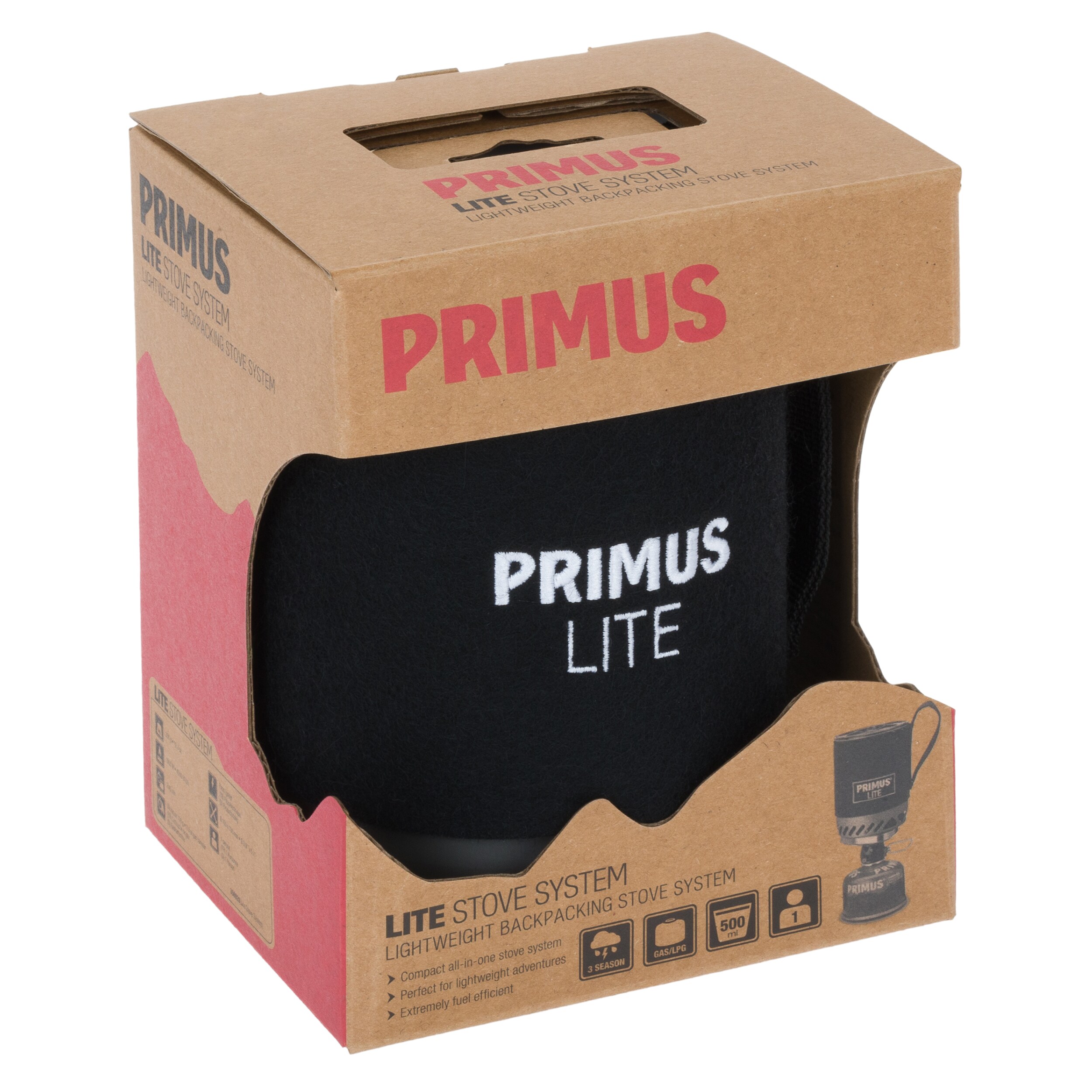 Kuchenka turystyczna Primus Lite Stove System z garnkiem 0,5 l - Black