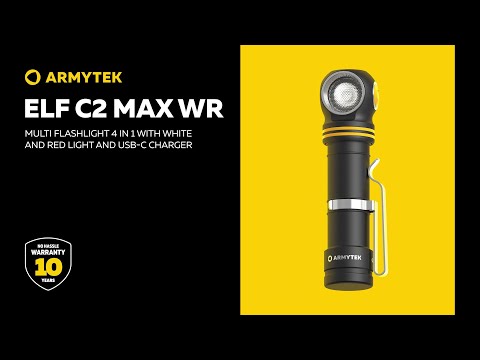 Налобний та кутовий ліхтар Armytek Elf C2 Max WR USB-C PCB White 2500 люменів