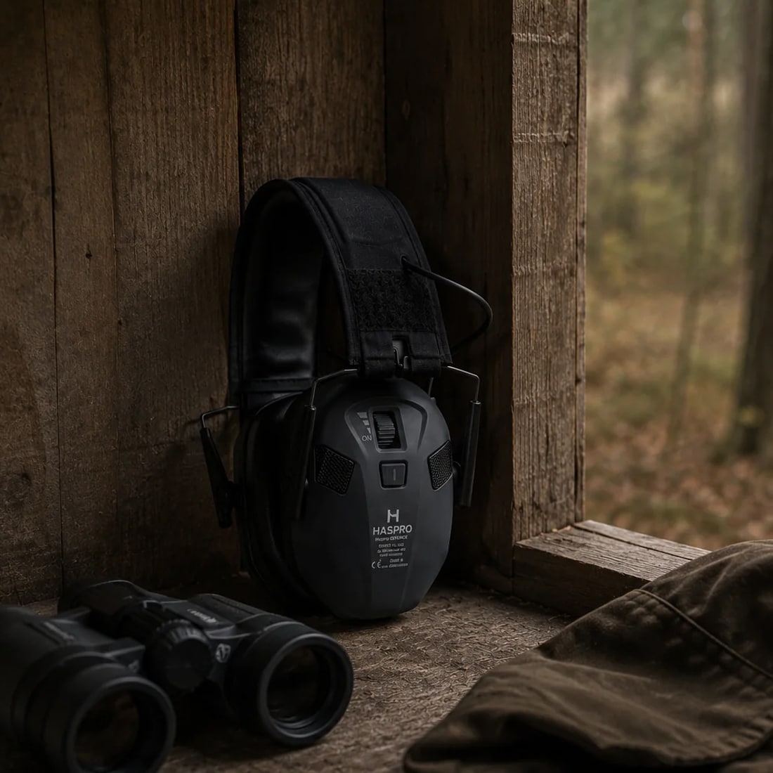 Ochronniki słuchu aktywne Haspro Defence - Black