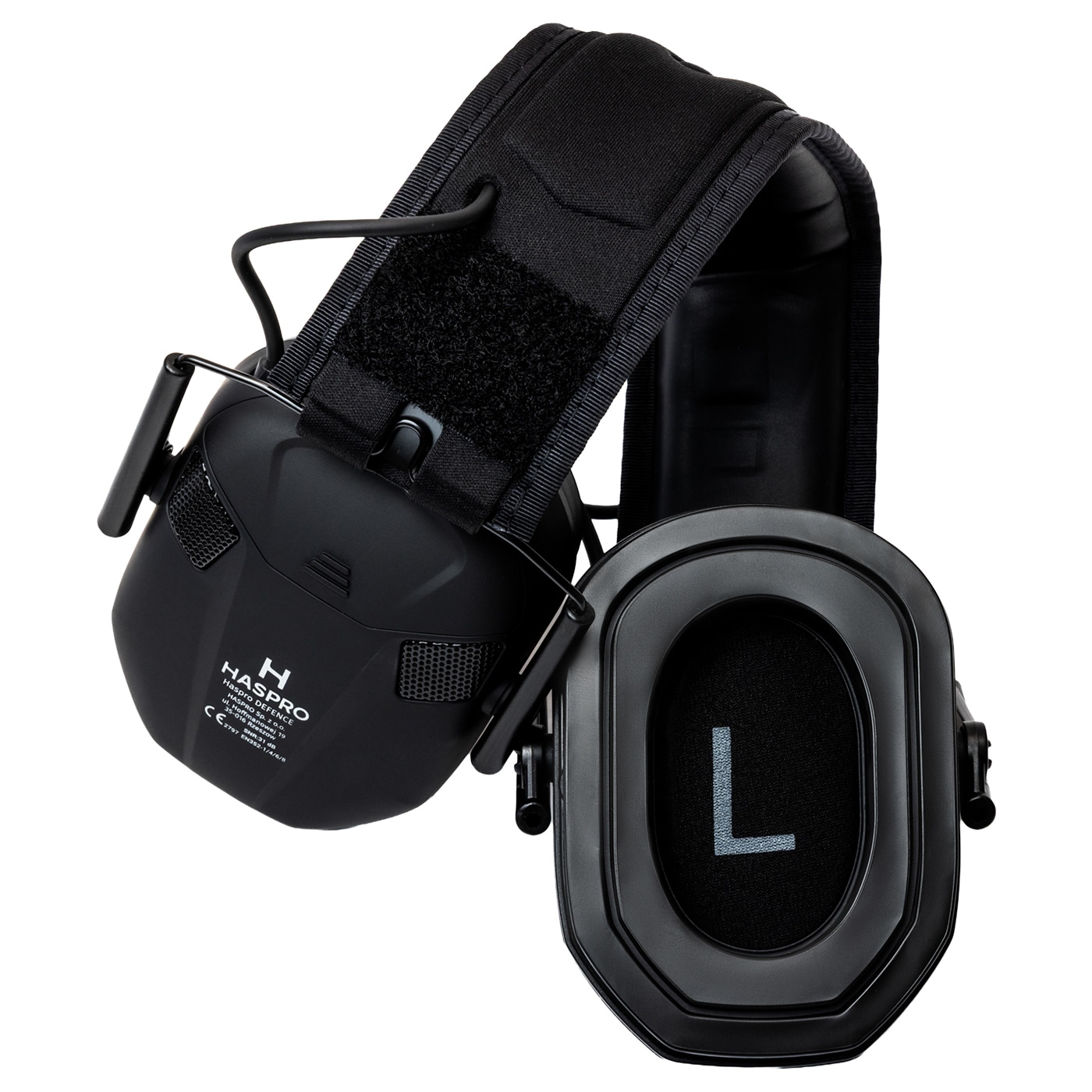 Ochronniki słuchu aktywne Haspro Defence - Black