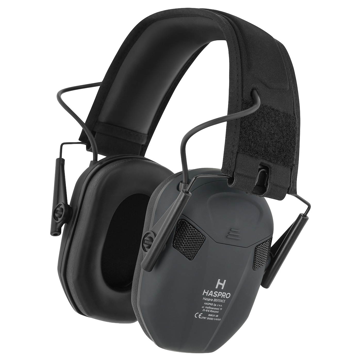 Ochronniki słuchu aktywne Haspro Defence - Black