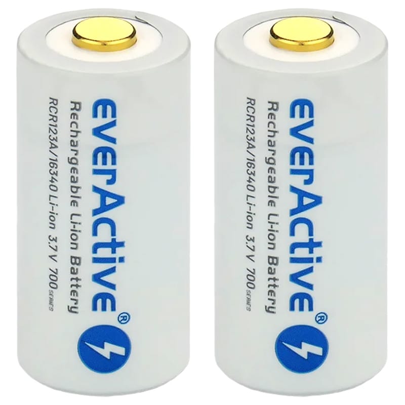 Akumulator 3,7 V everActive 16340 z zabezpieczeniem 700 mAh - 2 szt.