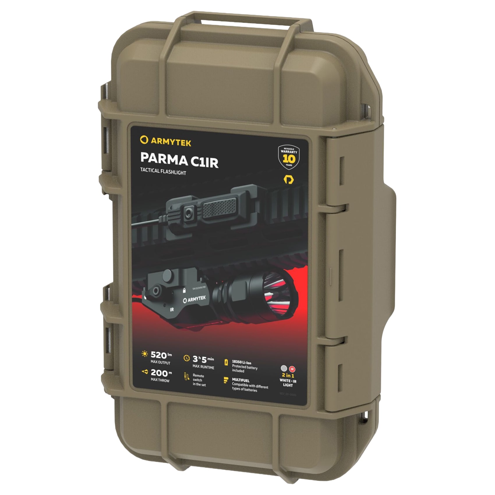 Latarka na broń Armytek Parma C1IR Black - 520 lumenów