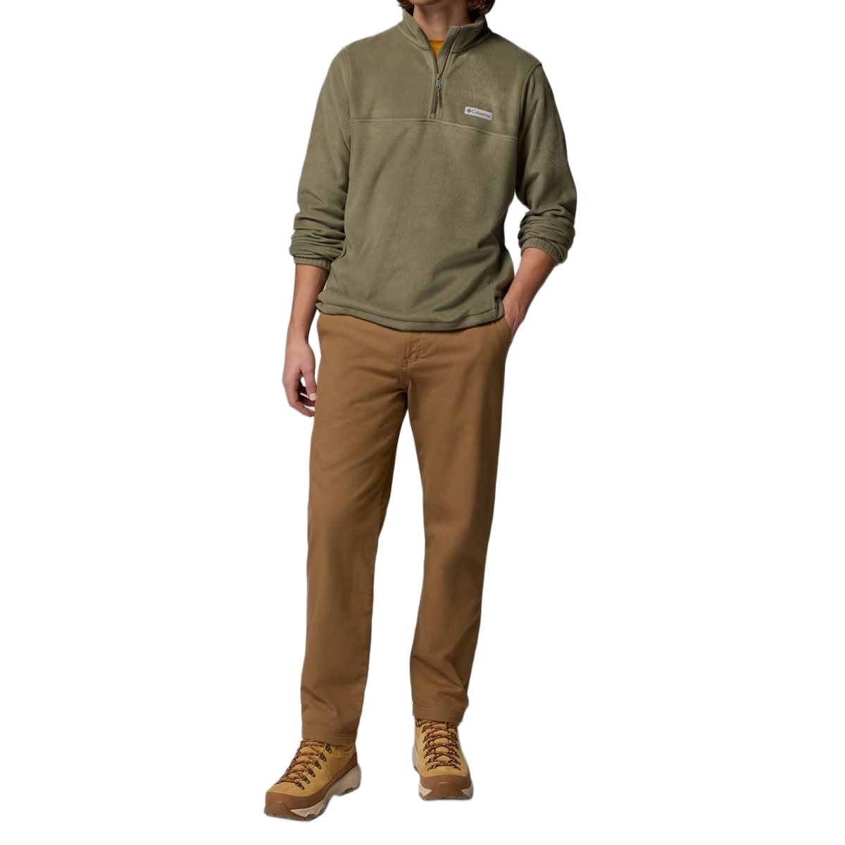 Polar Columbia Steens Mountain Half Zip Fleece Pullover - Stone Green