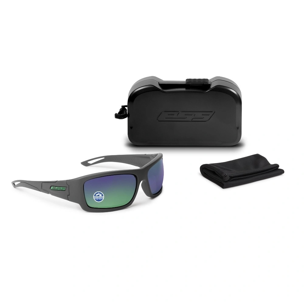 Okulary taktyczne ESS Credence Polarized - Matte Carbon/Mirrored Green