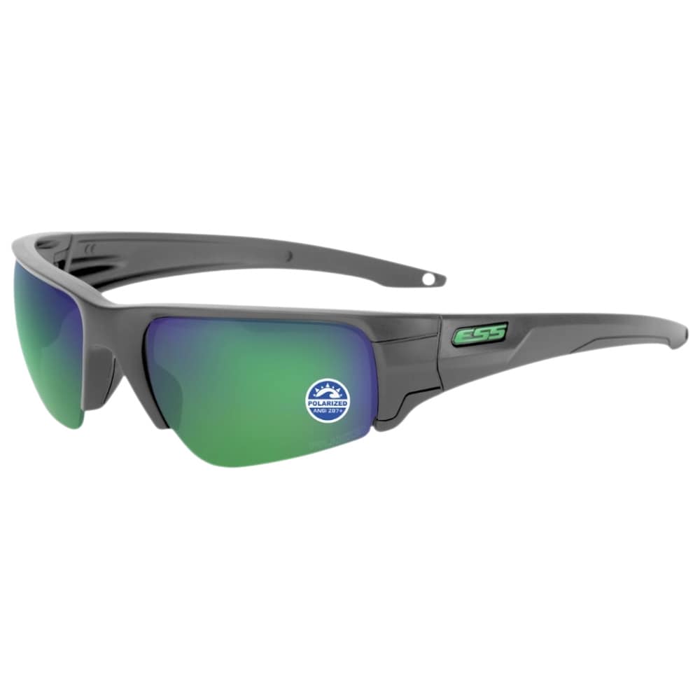 Okulary taktyczne ESS Crowbar - Matte Carbon/Polarized Mirrored Green