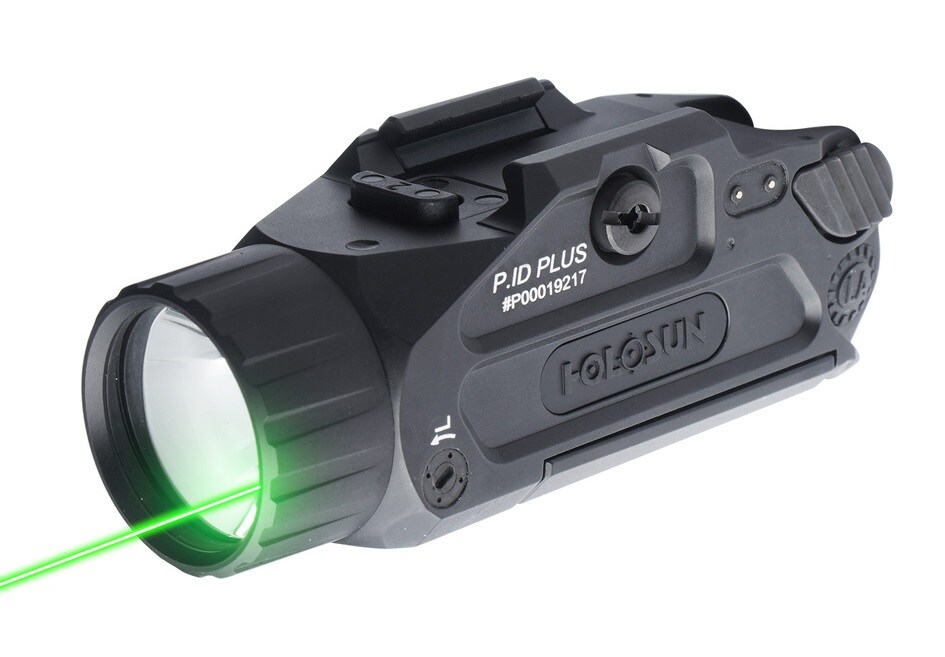 Latarka na broń z celownikiem laserowym Holosun P.ID Plus Green Laser Black - 900 lumenów
