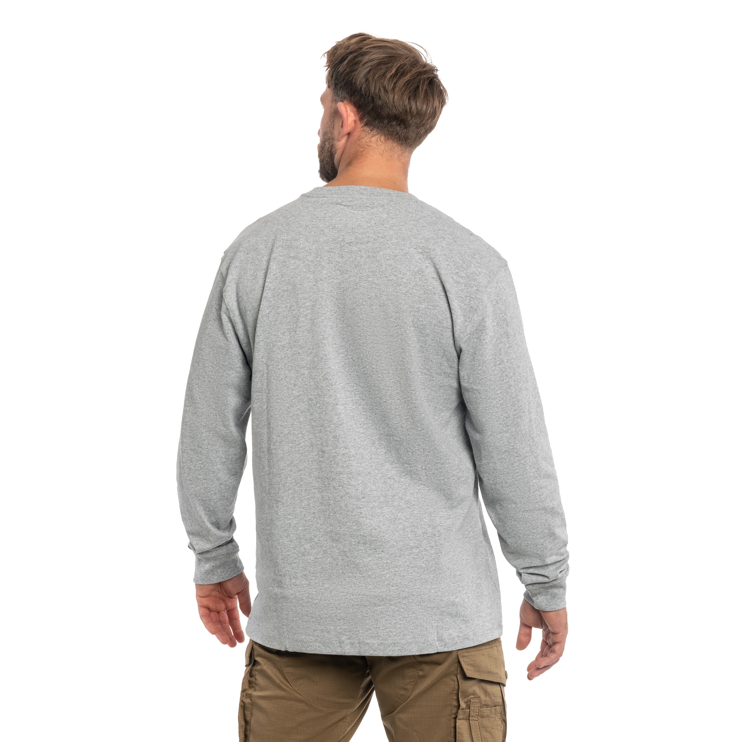 Koszulka Carhartt Heavyweight Longsleeve Pocket - Heather Grey