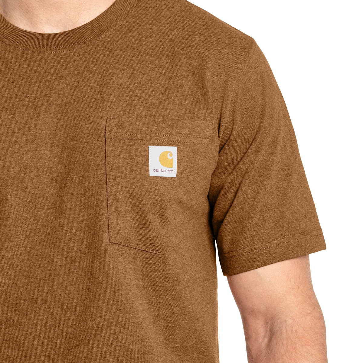 Koszulka T-Shirt Carhartt K87 Pocket - Carhartt Brown