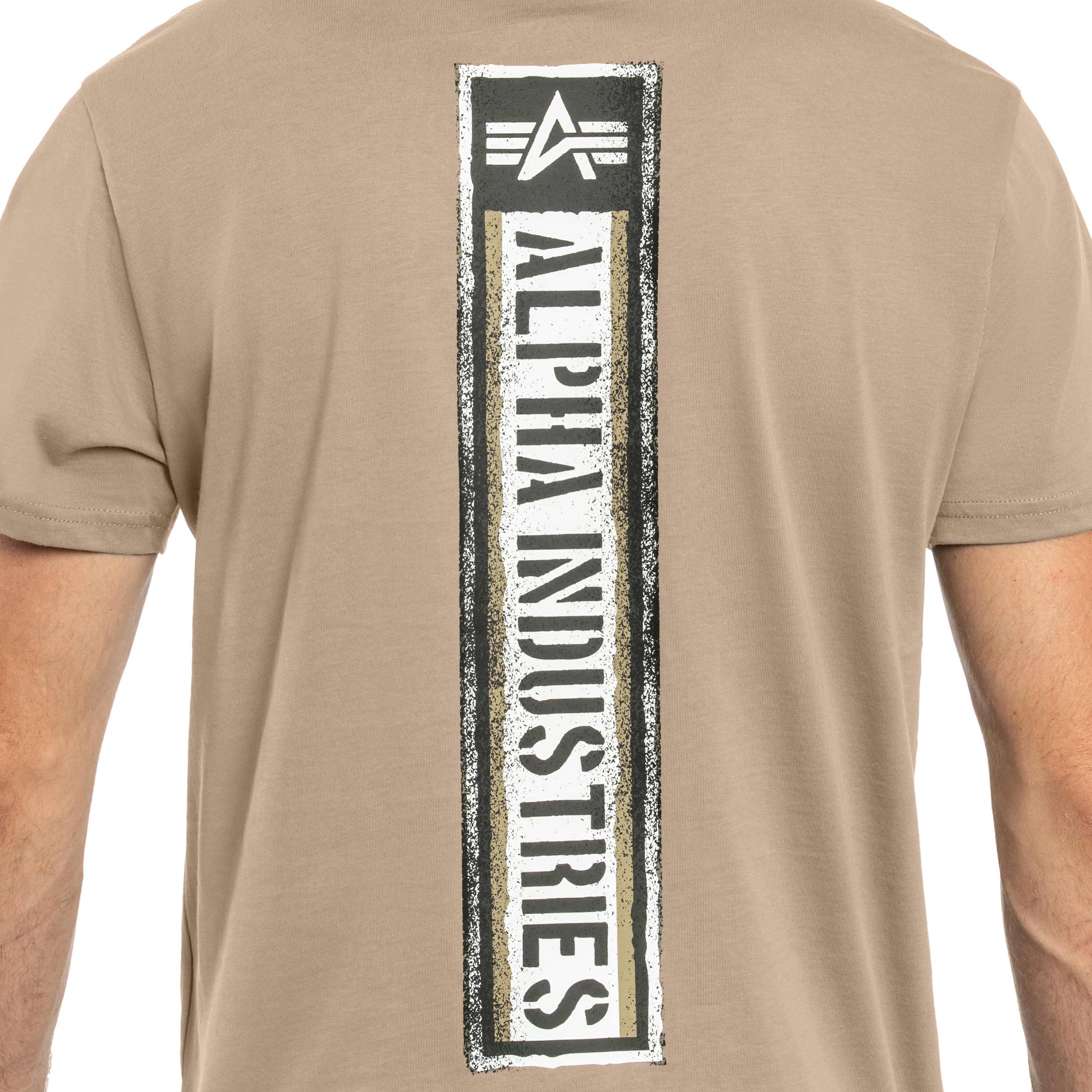 Koszulka T-shirt Alpha Backprint Vintage Panel - Vintage Sand