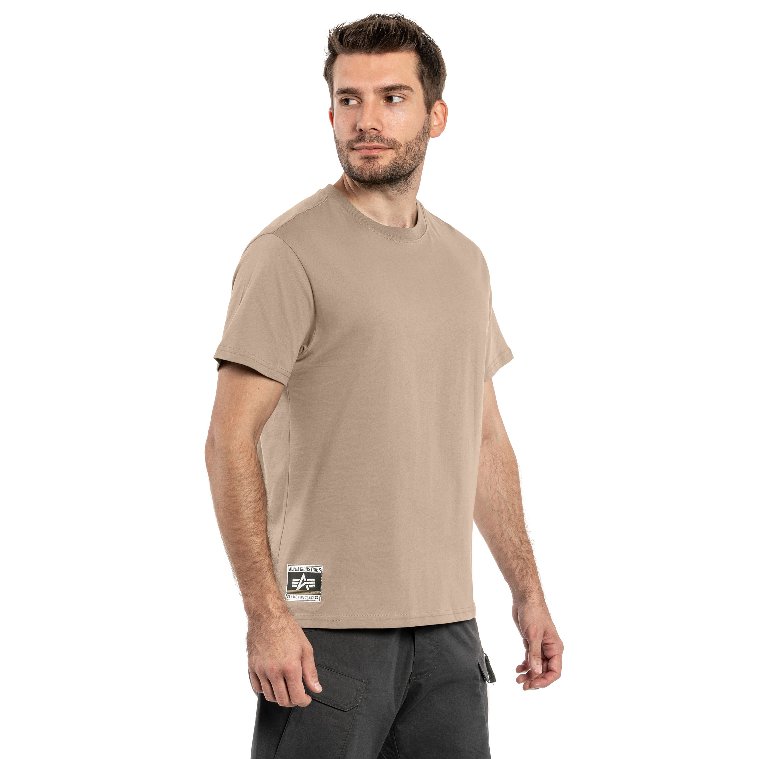 Koszulka T-shirt Alpha Backprint Vintage Panel - Vintage Sand
