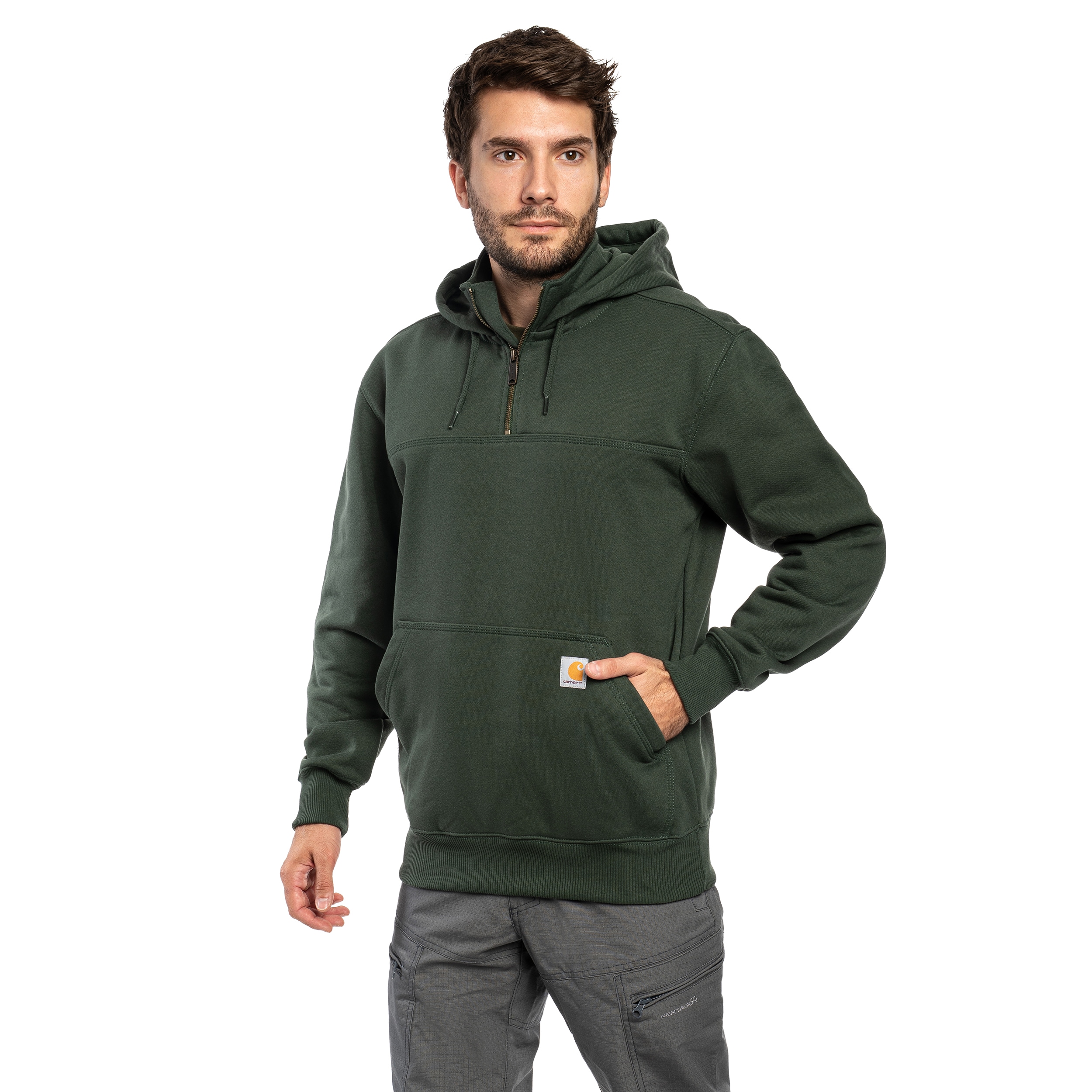 Bluza Carhartt Rain Defender Heavyweight Half Zip - Forestry Green
