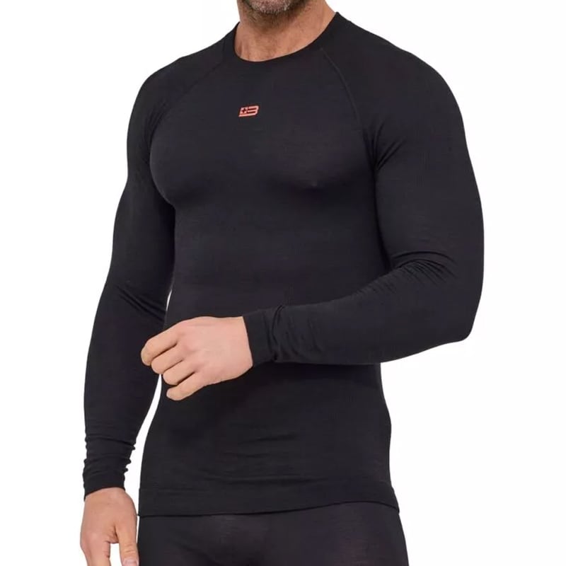 Koszulka termoaktywna Brubeck Active Merino - Czarny