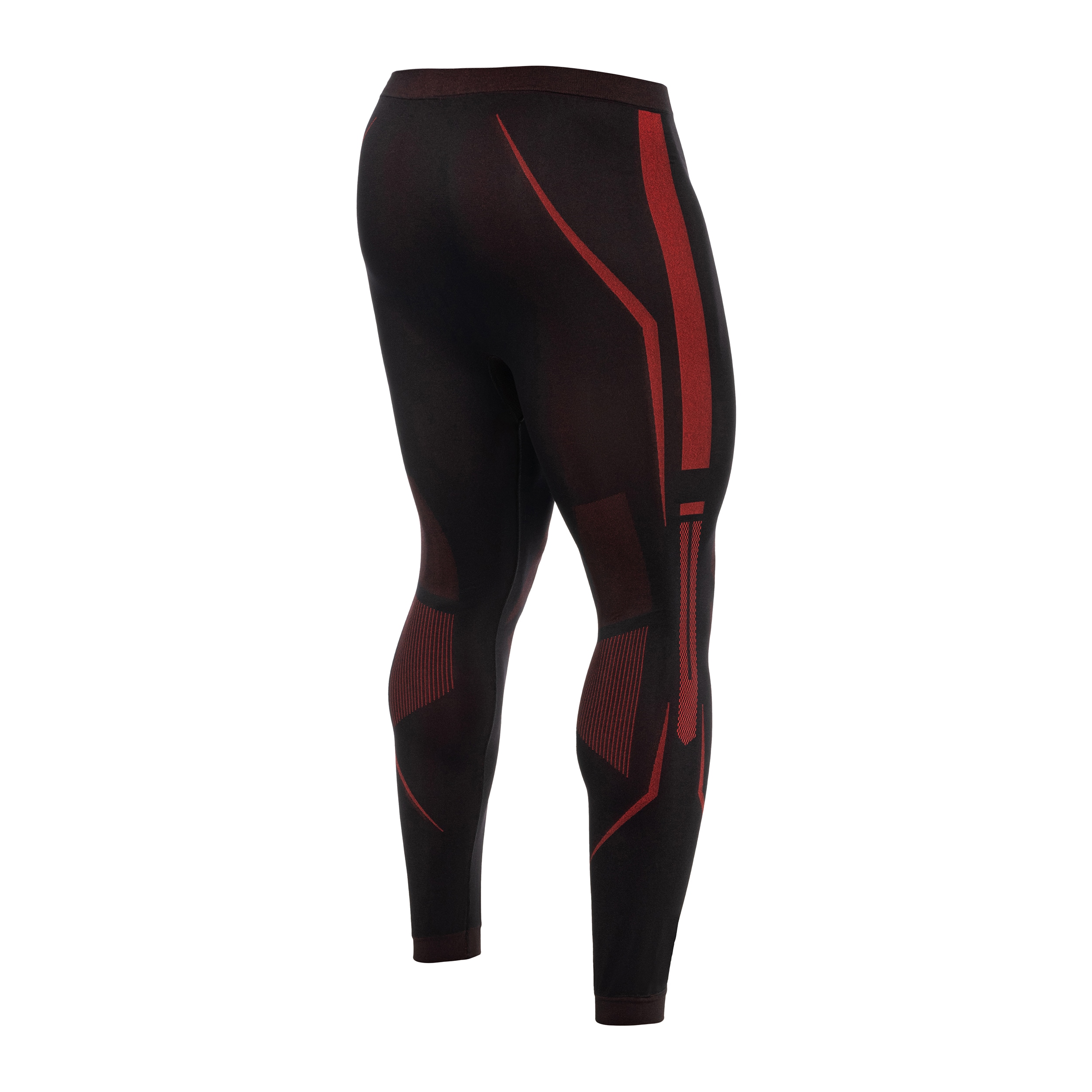Legginsy termoaktywne męskie Brubeck Dry V2 - Czarne/Czerwone