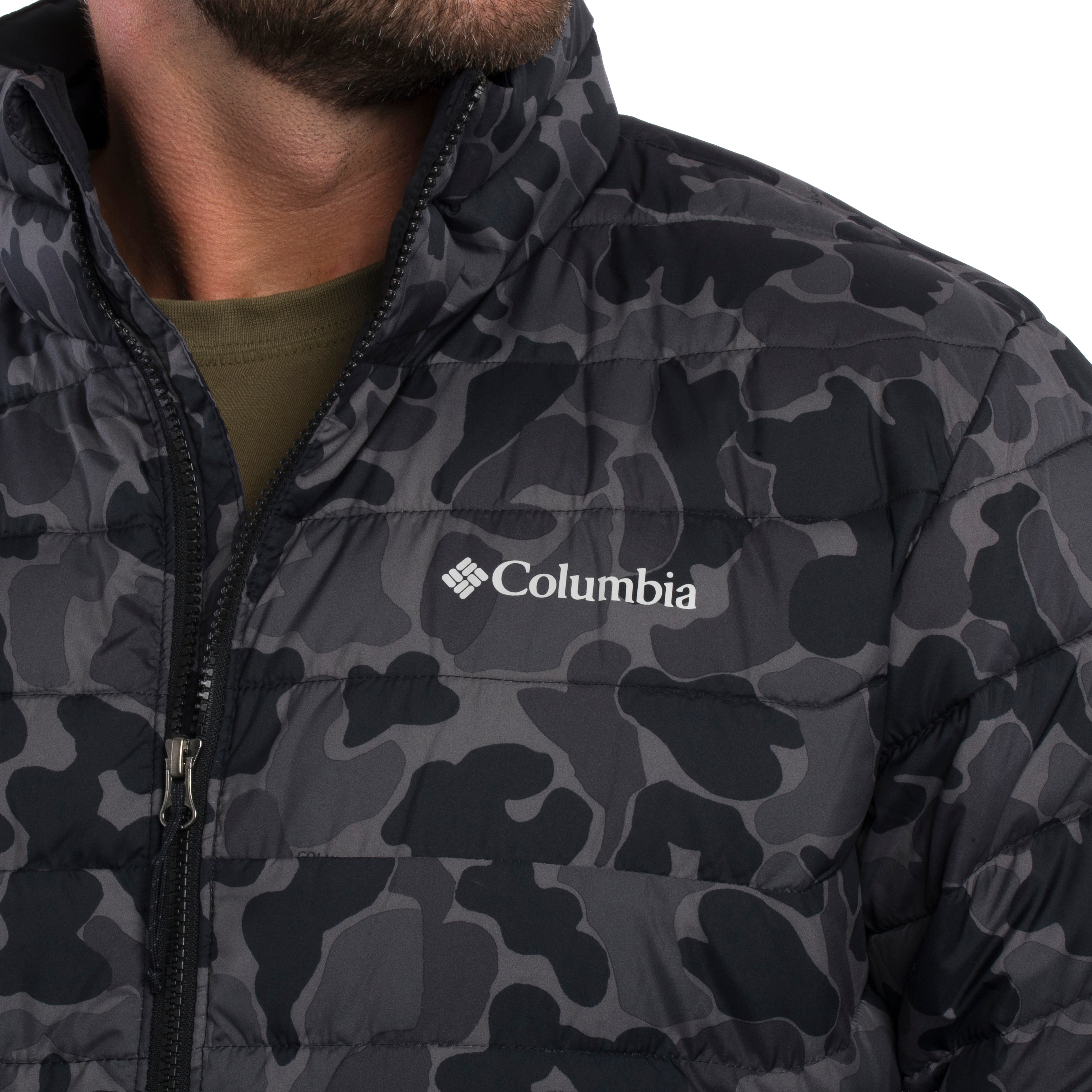 Columbia Powder Lite II Printed Jacket - Black Puzzle Camo