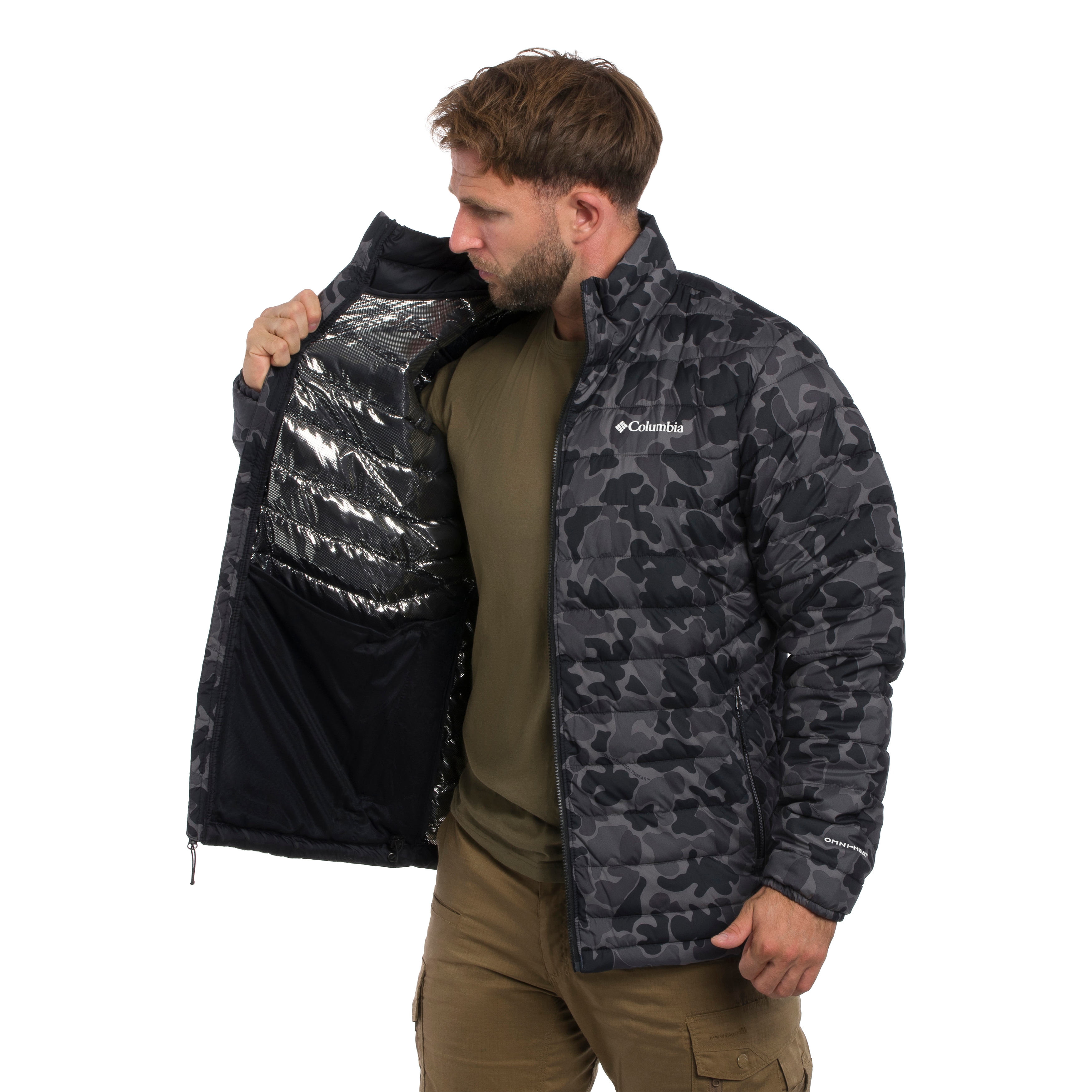 Columbia Powder Lite II Printed Jacket - Black Puzzle Camo