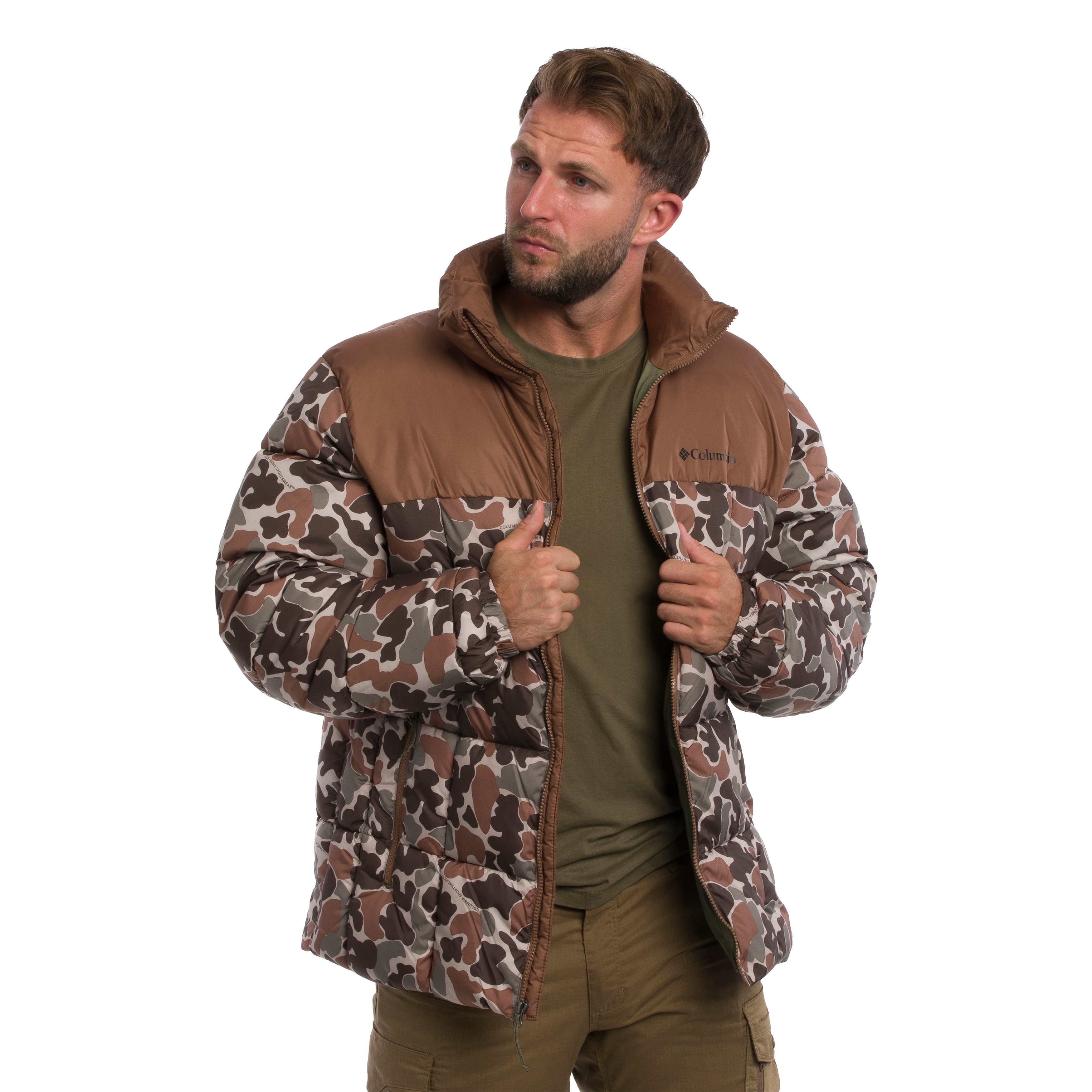 Kurtka Columbia Puffect IV Printed - Fossil Puzzle Camo/Otter Brown
