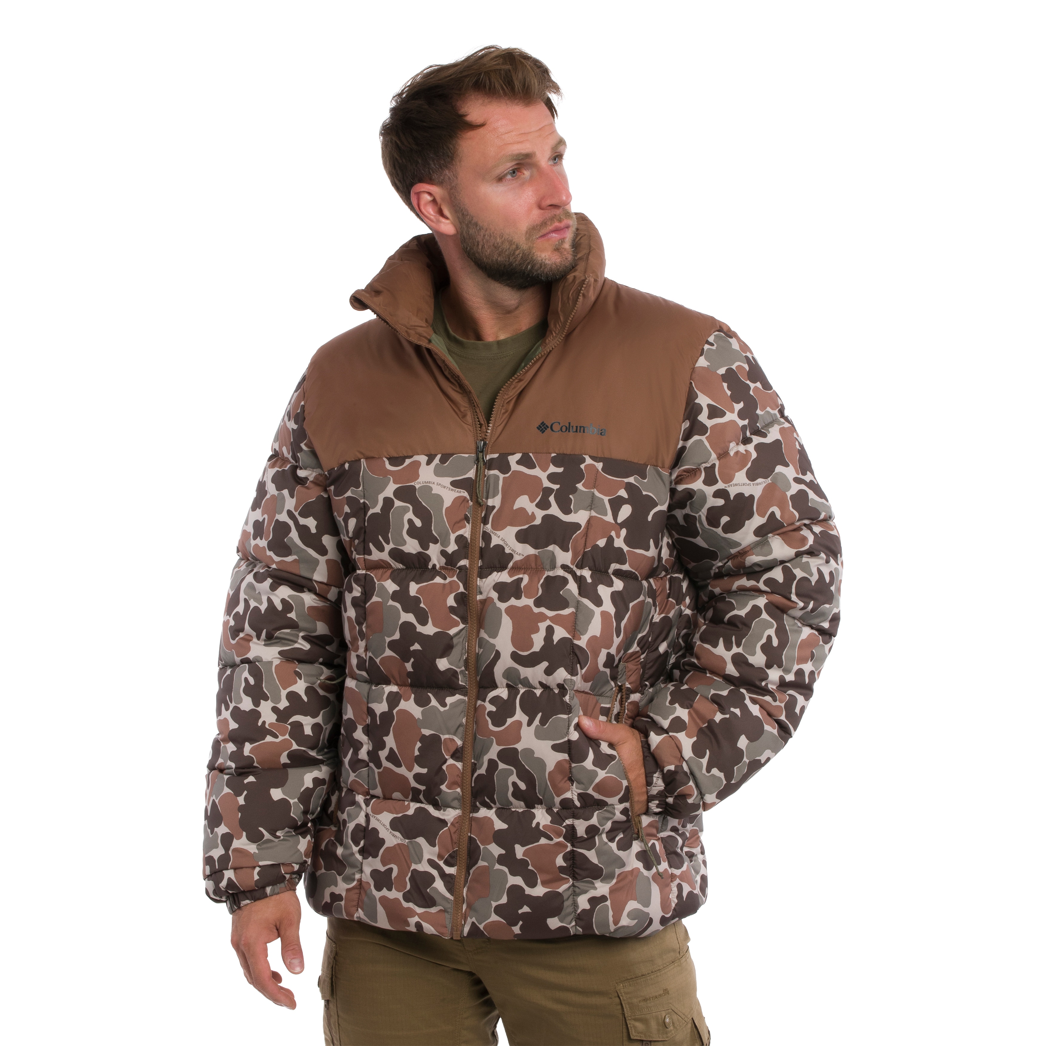 Kurtka Columbia Puffect IV Printed - Fossil Puzzle Camo/Otter Brown