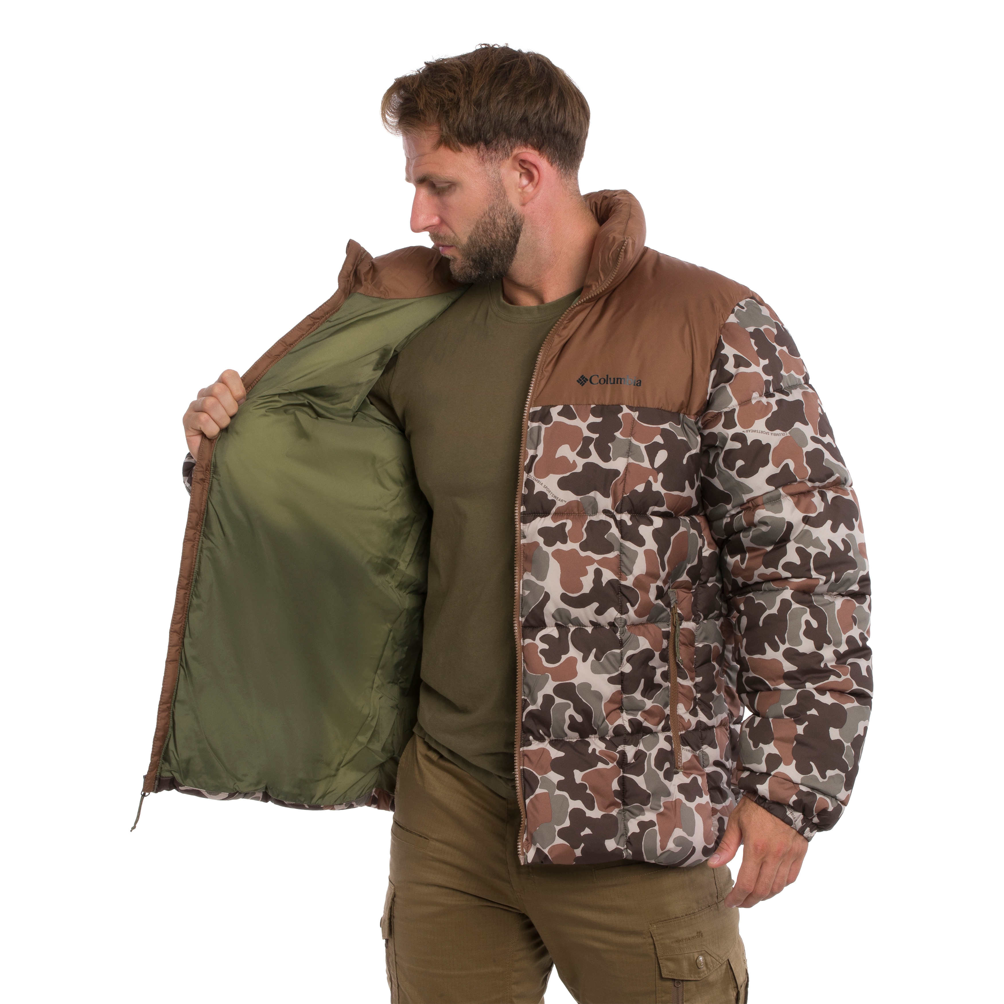 Kurtka Columbia Puffect IV Printed - Fossil Puzzle Camo/Otter Brown