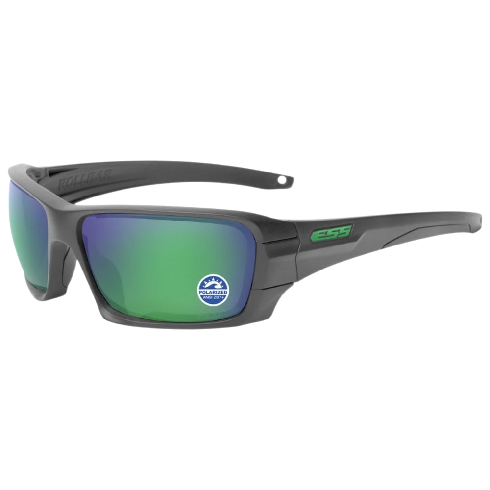 Okulary taktyczne ESS Rollbar Polarized EE9018-19 - Matte Carbon/Mirrored Green