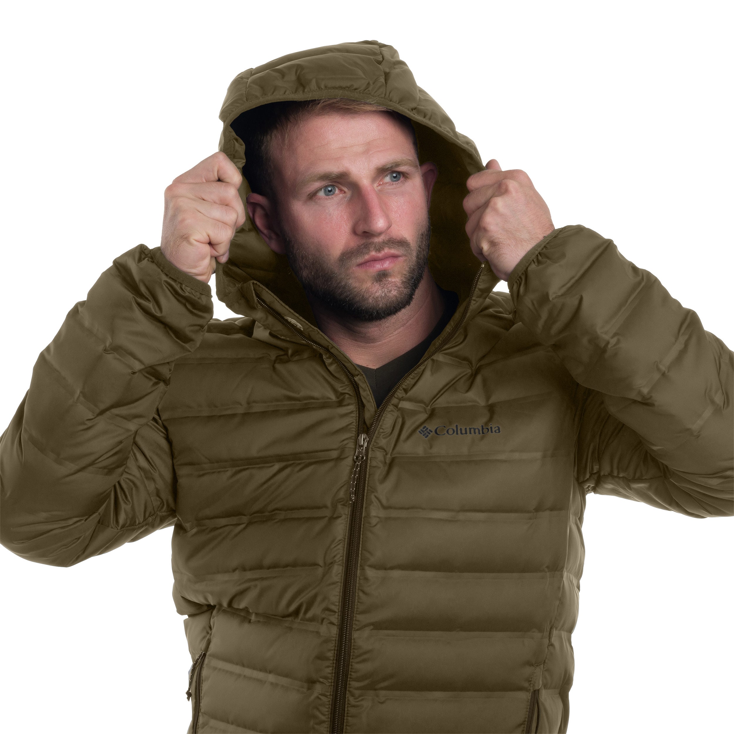 Columbia Lake 22 II Down Hooded Jacket - Stone Green