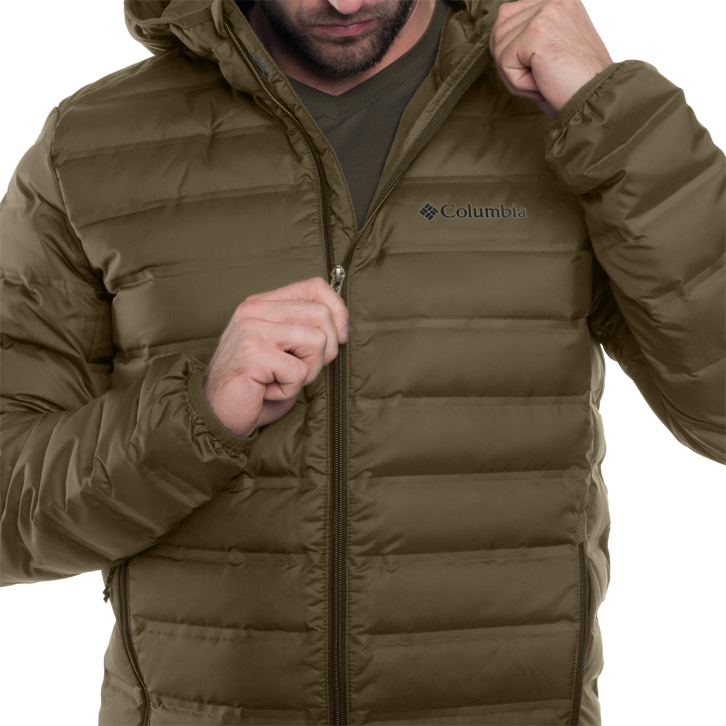 Columbia Lake 22 II Down Hooded Jacket - Stone Green