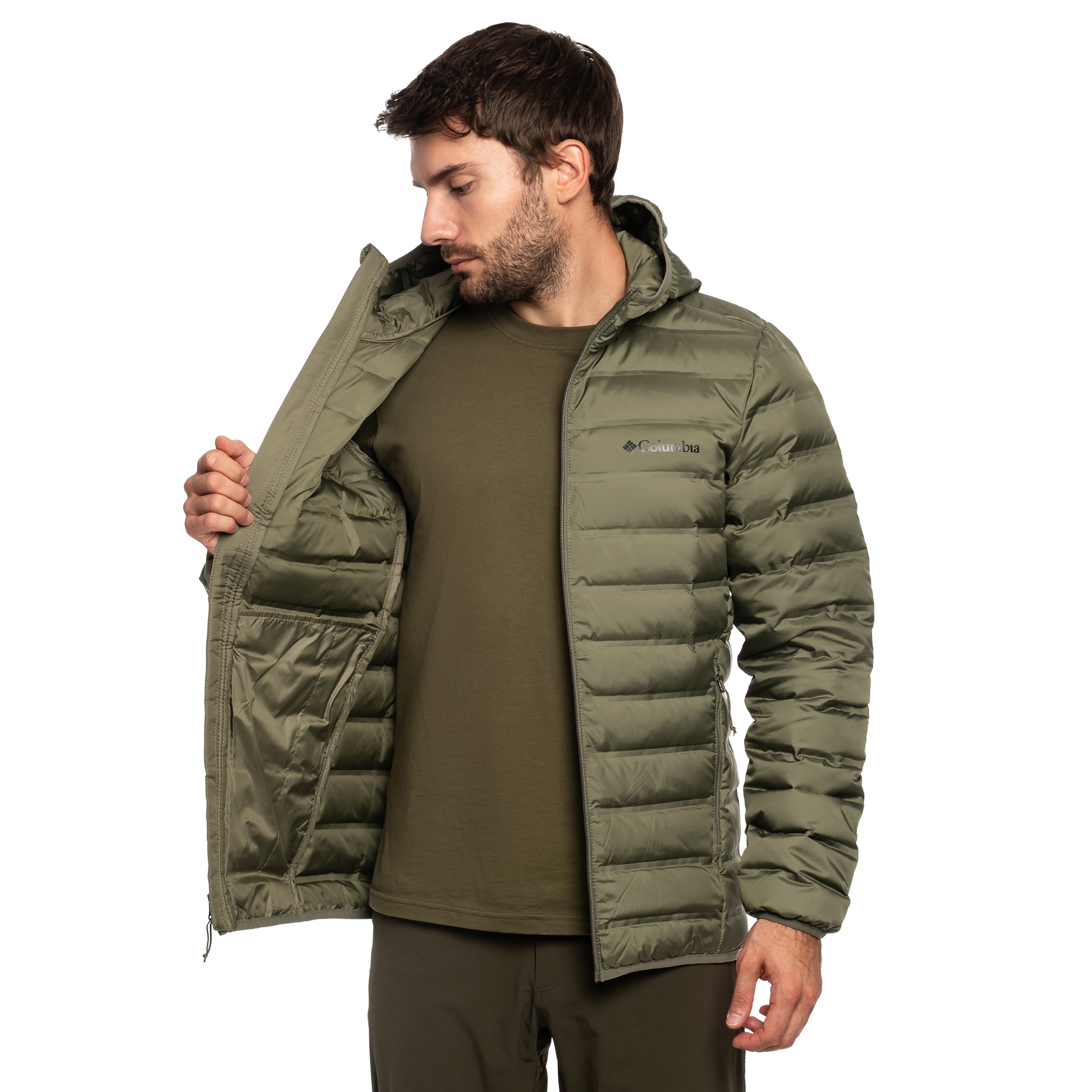 Kurtka Columbia Lake 22 II Down Hooded - Stone Green