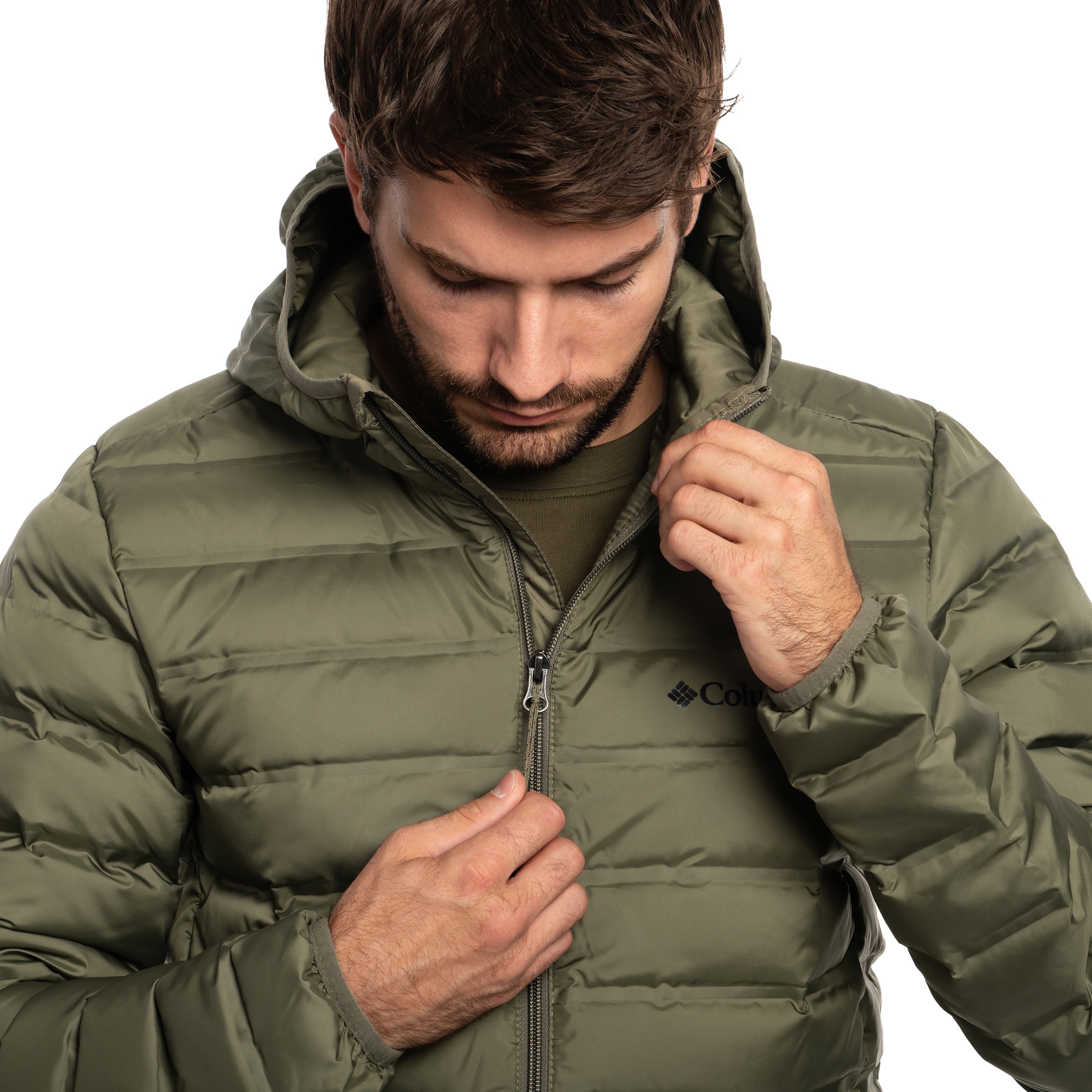 Kurtka Columbia Lake 22 II Down Hooded - Stone Green