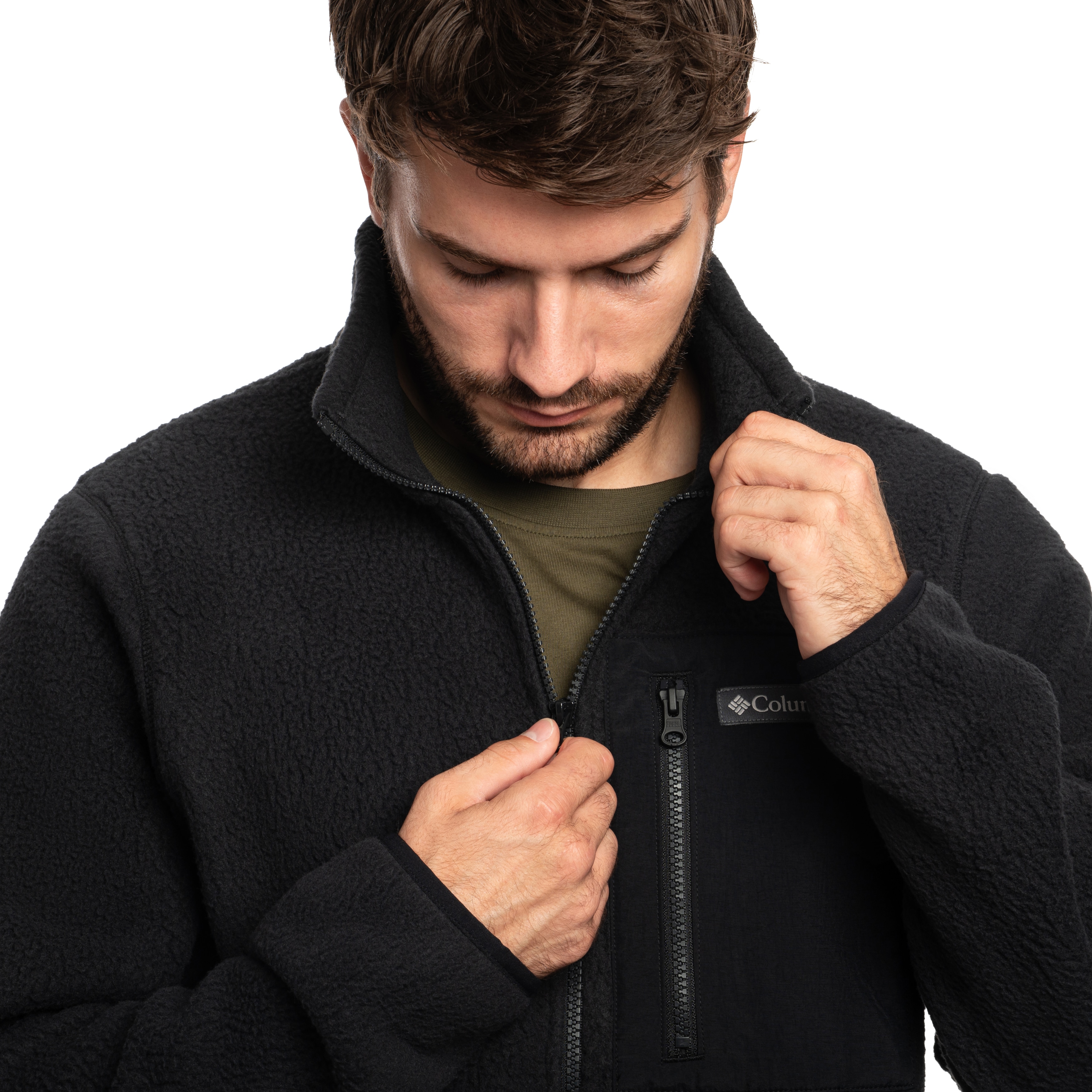 Polar Columbia Jasper Ridge Pebbled Full Zip - Black