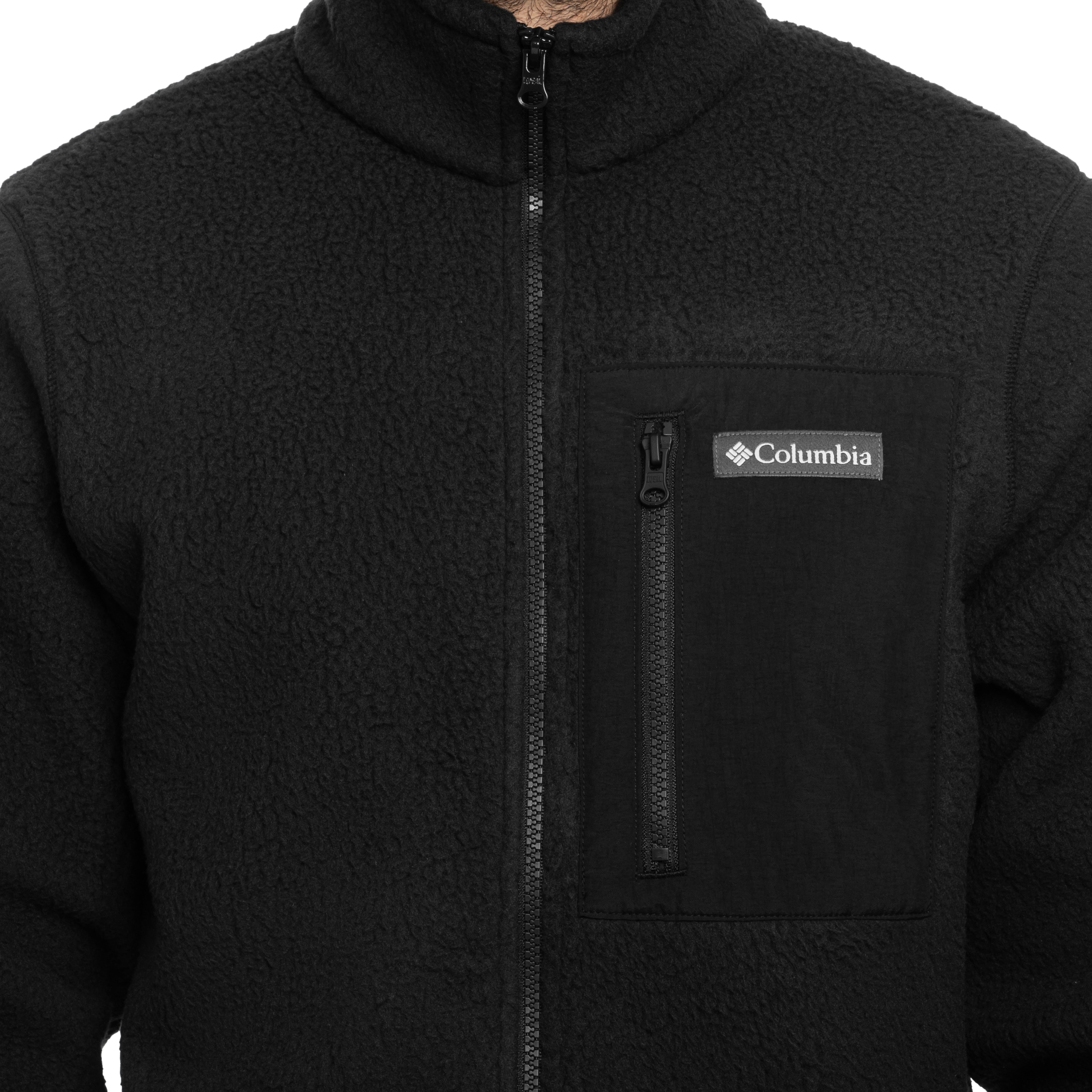 Polar Columbia Jasper Ridge Pebbled Full Zip - Black