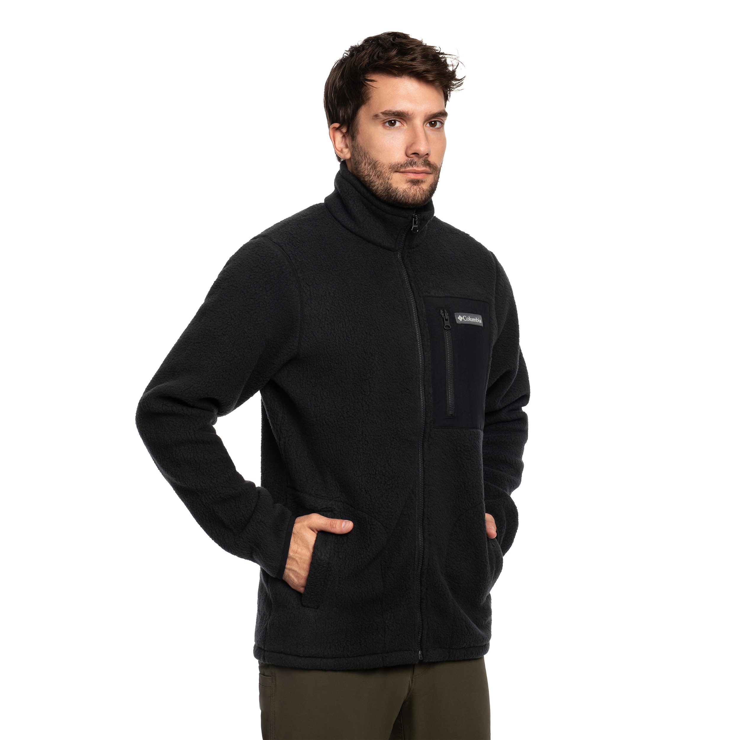 Polar Columbia Jasper Ridge Pebbled Full Zip - Black