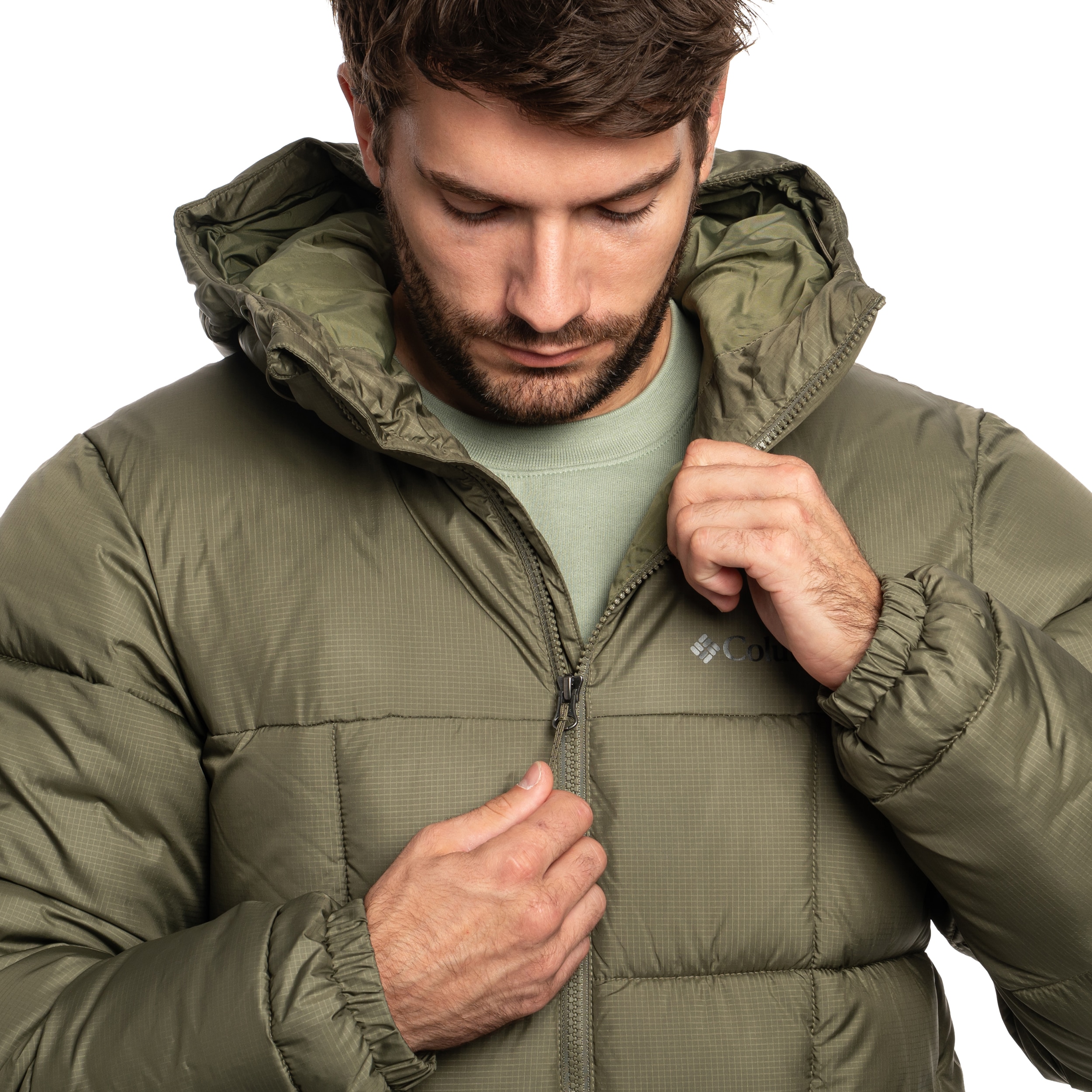 Kurtka Columbia Puffect IV Hooded Puffer - Stone Green